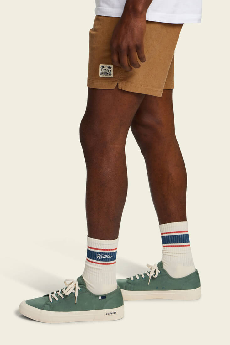 Howler Bros Howler Script Socks in white navy