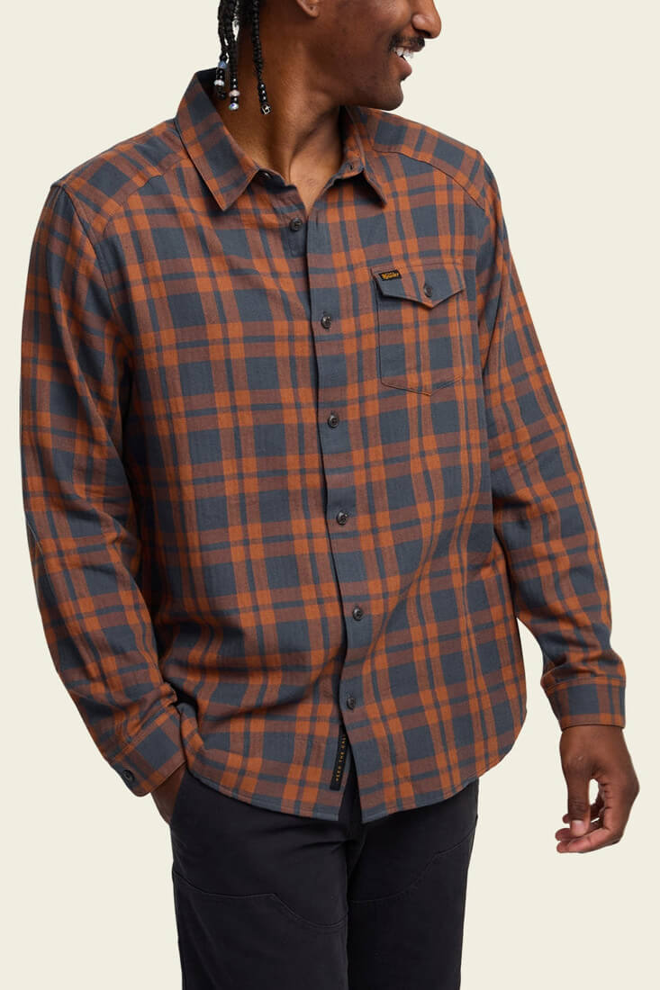 Howler Bros La Grange Flannel in Cohen Plaid Stargazer