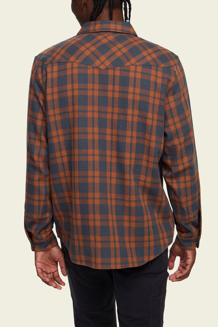 Howler Bros La Grange Flannel in Cohen Plaid Stargazer