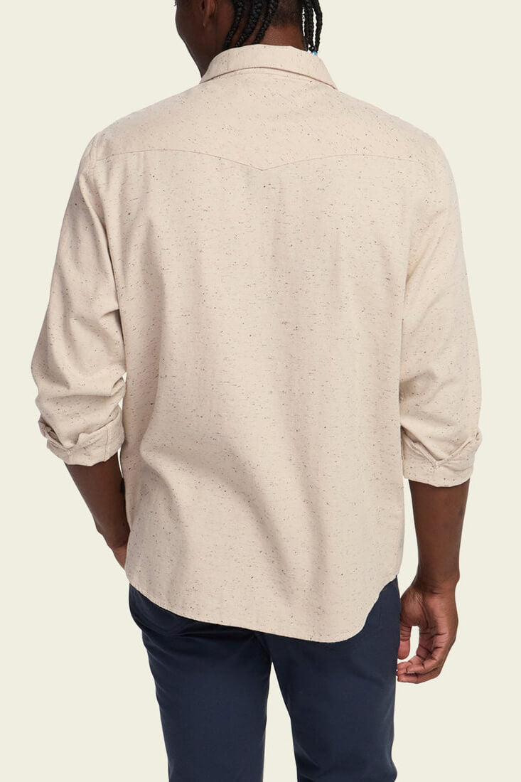 Howler Bros La Grange lightweight flannel in speckled sand