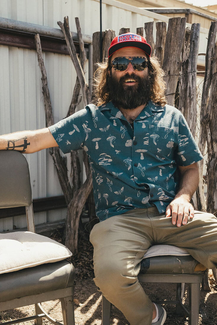 Howler Bros Monohola Shirt in floating fungi stargazer