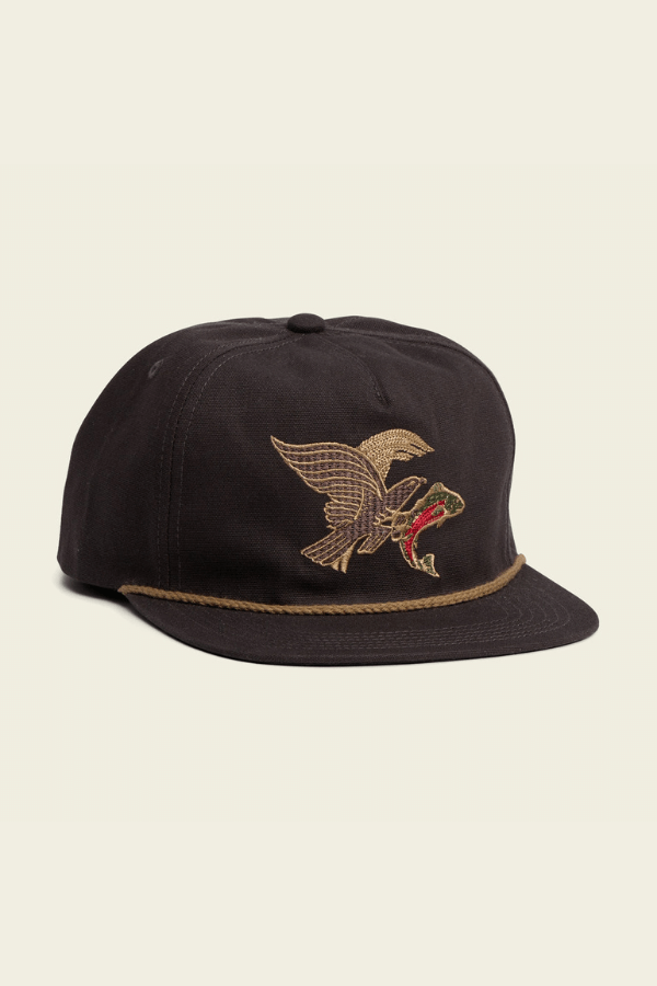 Howler Bros Osprey Prey Snapback in black twill