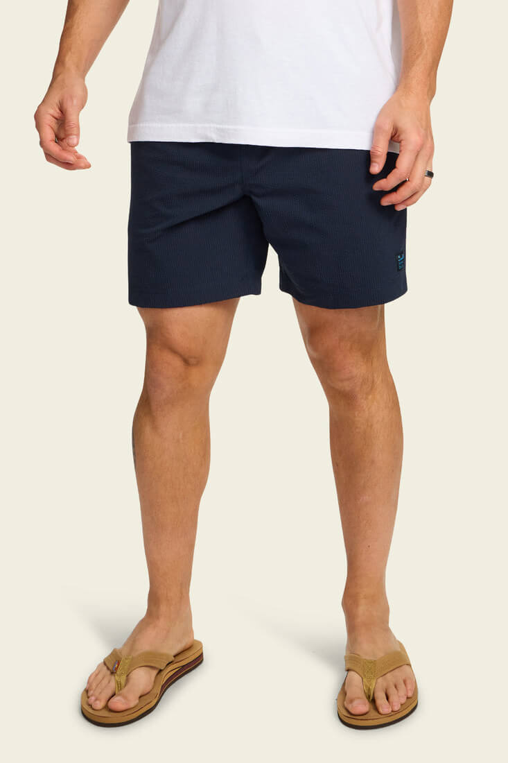 Howler Bros Salado shorts in seersucker midnight