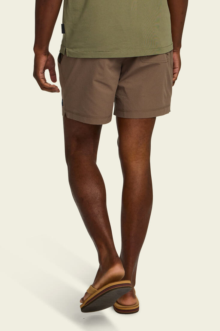 Howler Bros Salado shorts in seersucker morel