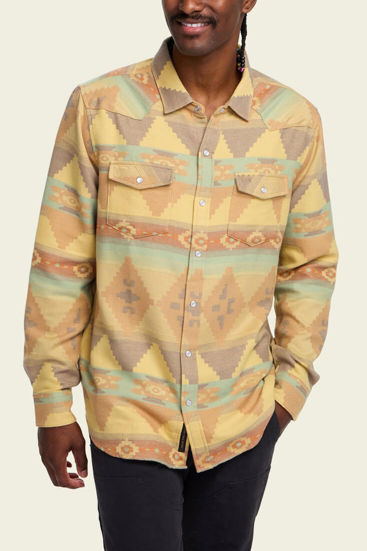 Howler Bros Sheridan Flannel in old gold