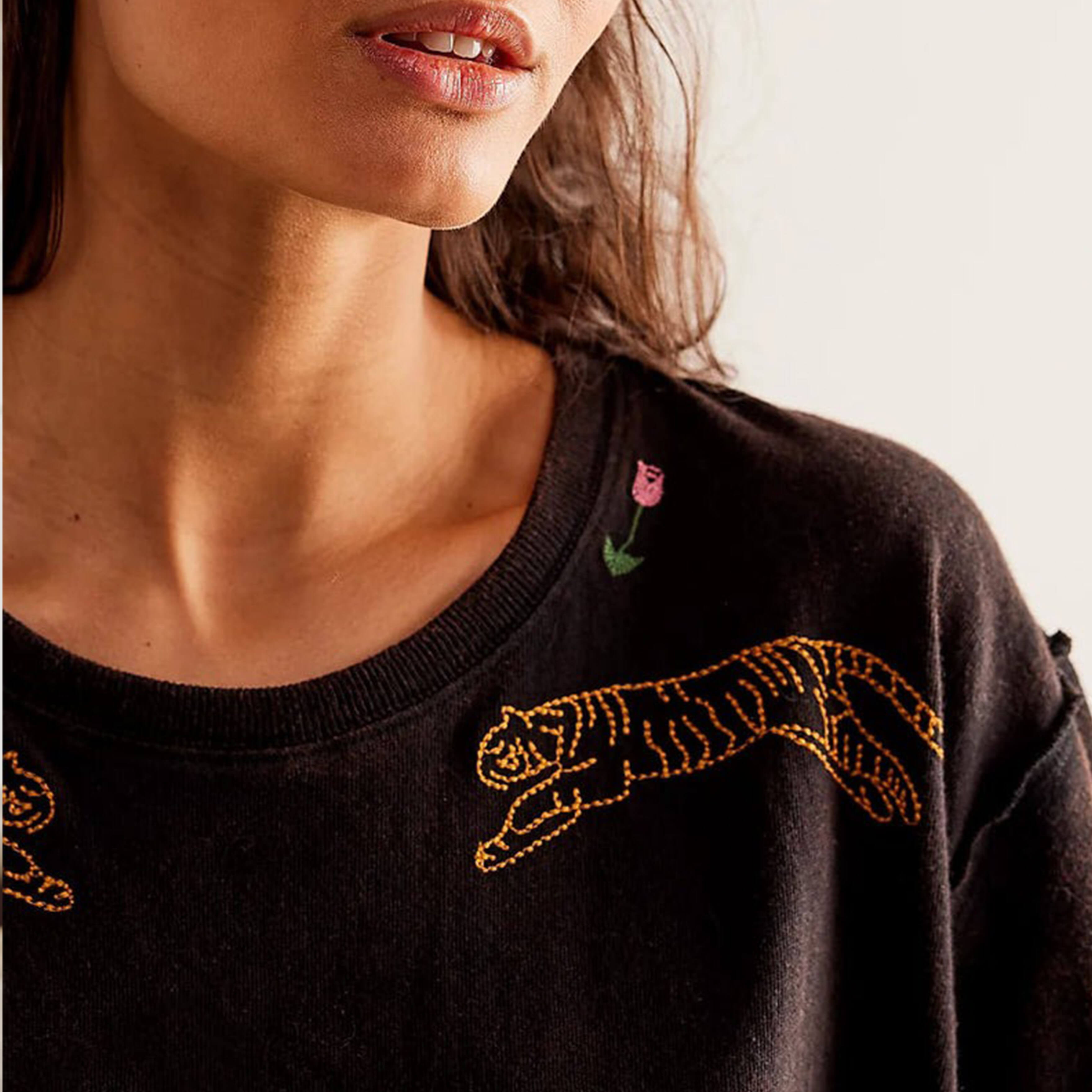 Free People Embroidered shirt