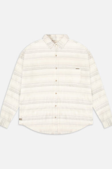INDUSTRIE Nevada long sleeve shirt in beige combo