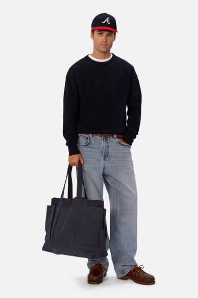 INDUSTRIE New England Crew in true navy