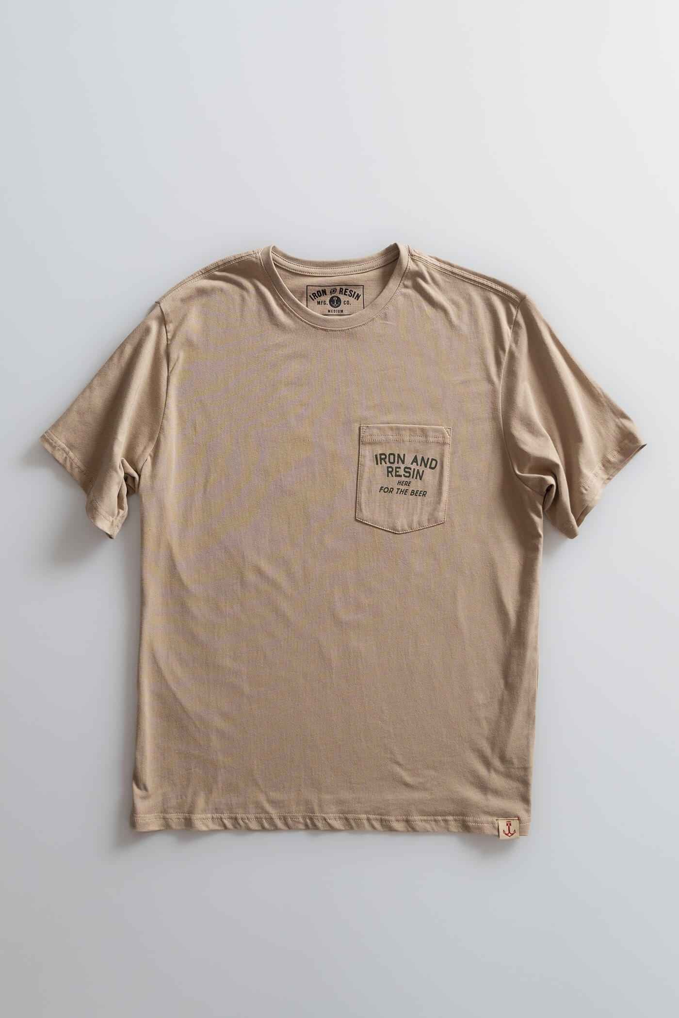 Here For The Beer Pocket Tee