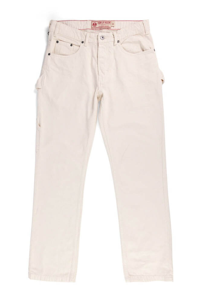 Iron & Resin jasper pant in white