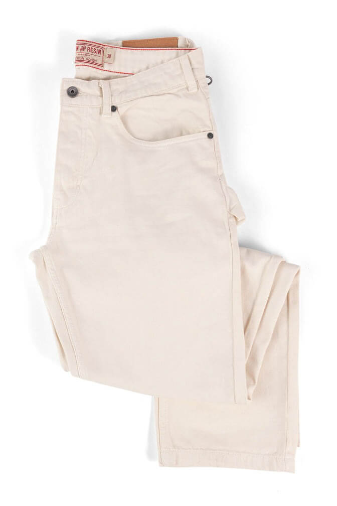 Iron & Resin jasper pant in white