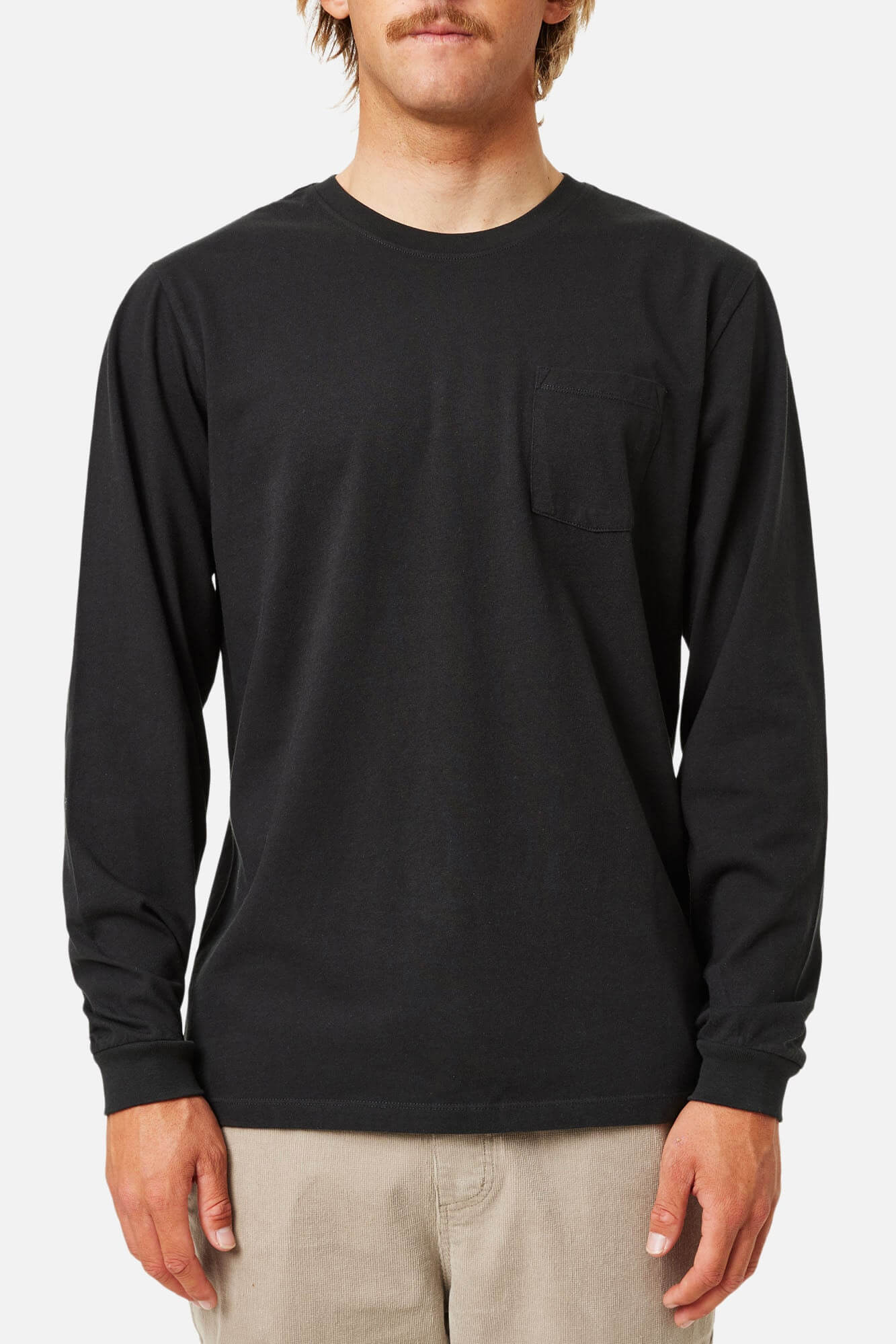 Katin Base Long Sleeve Tee in black wash