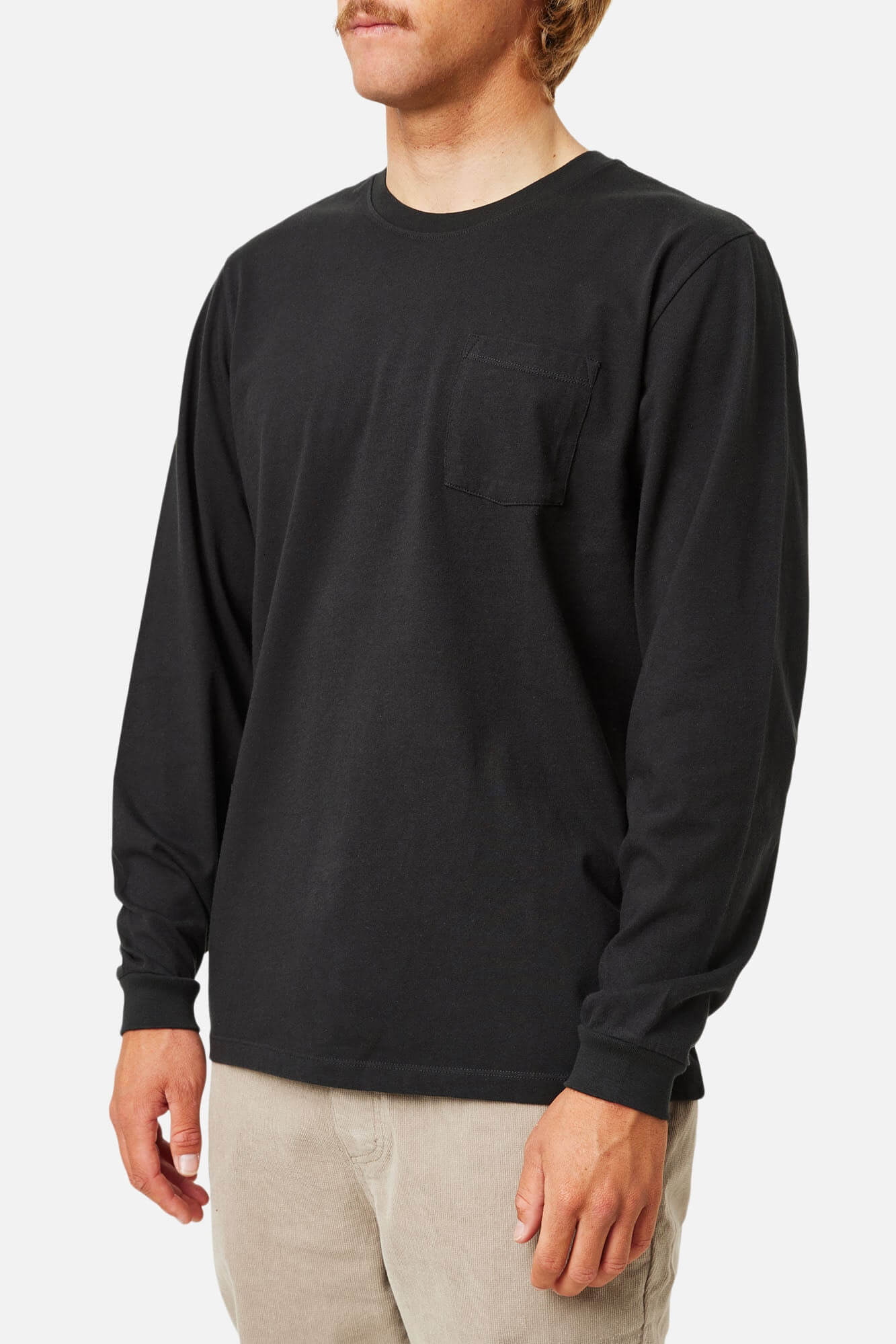 Katin Base Long Sleeve Tee in black wash