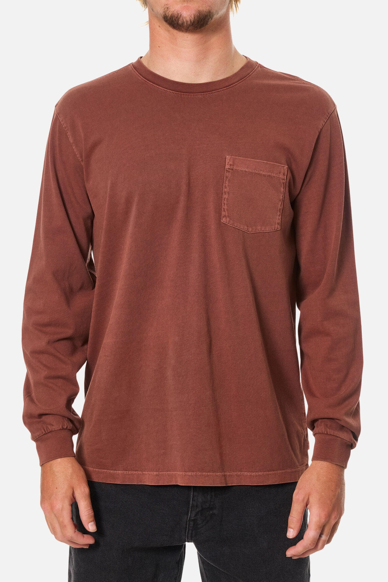 Katin Base Long Sleeve Tee in mahogany