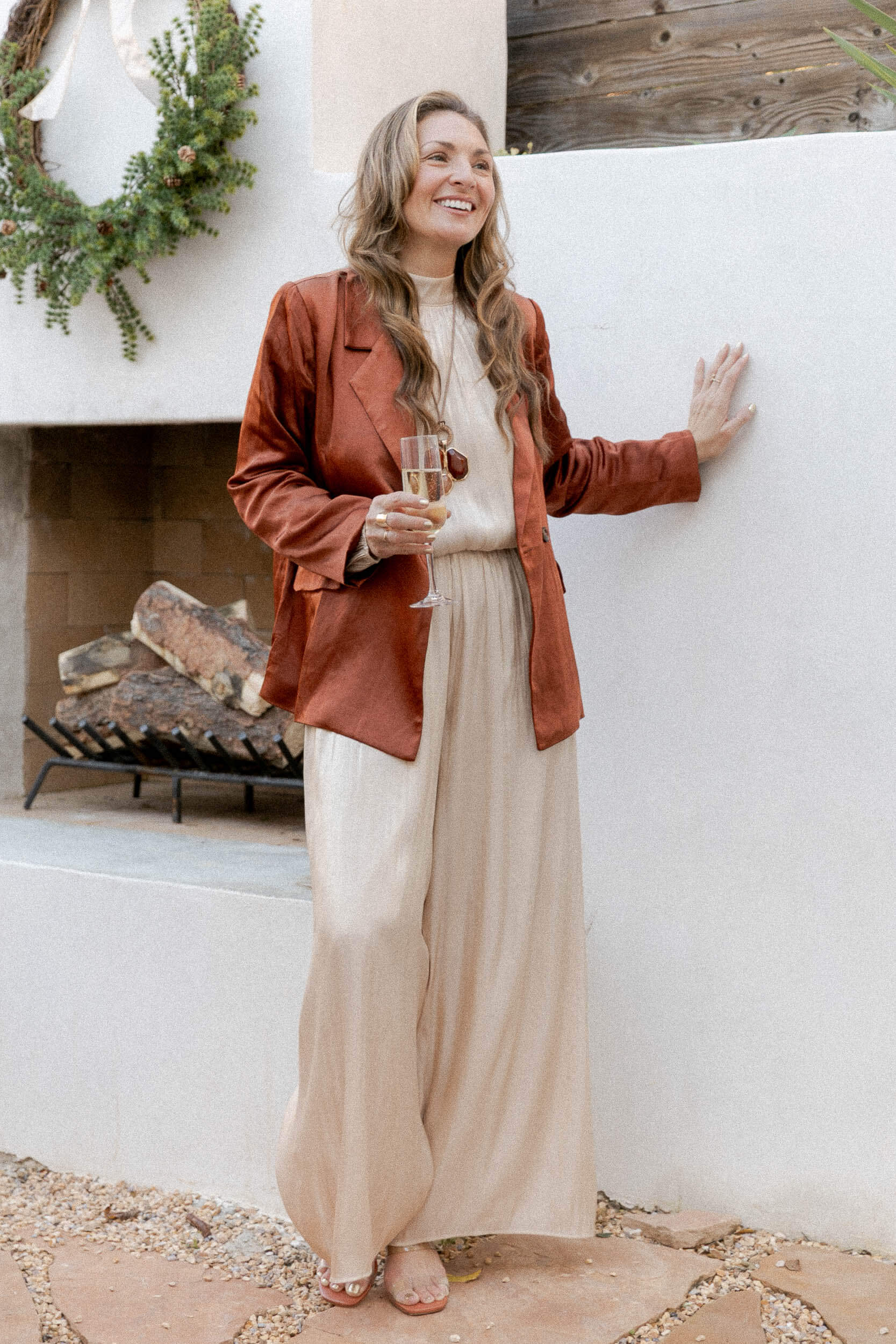 Womens rust color suit jacket