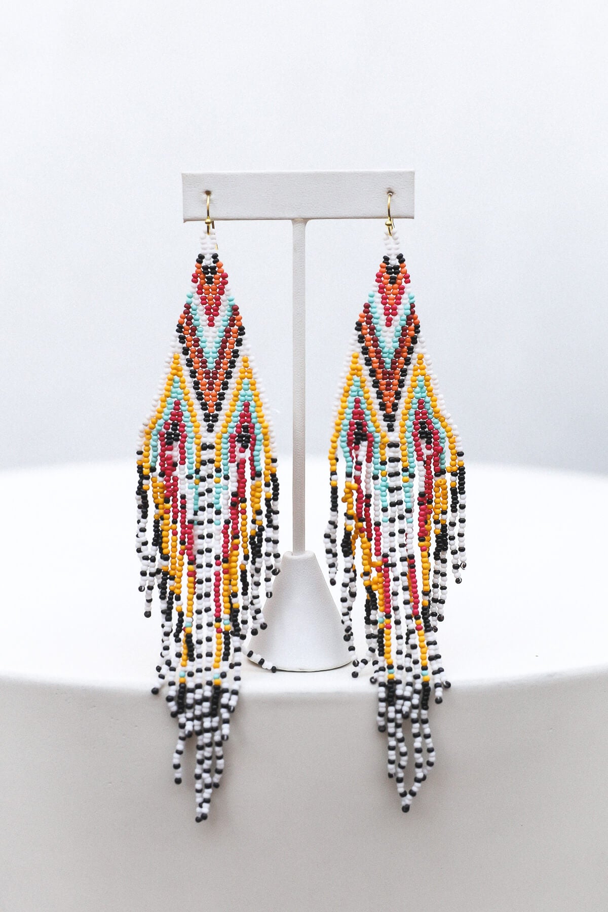 Womens colorful beaded earrings