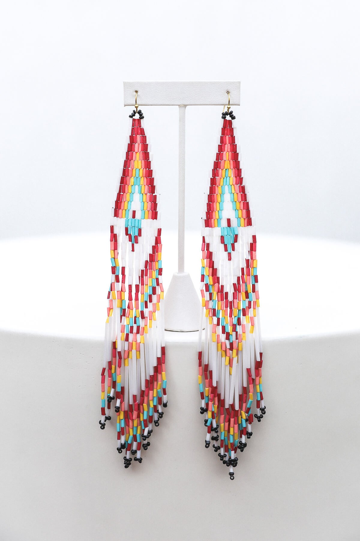 Womens colorful beaded earrings