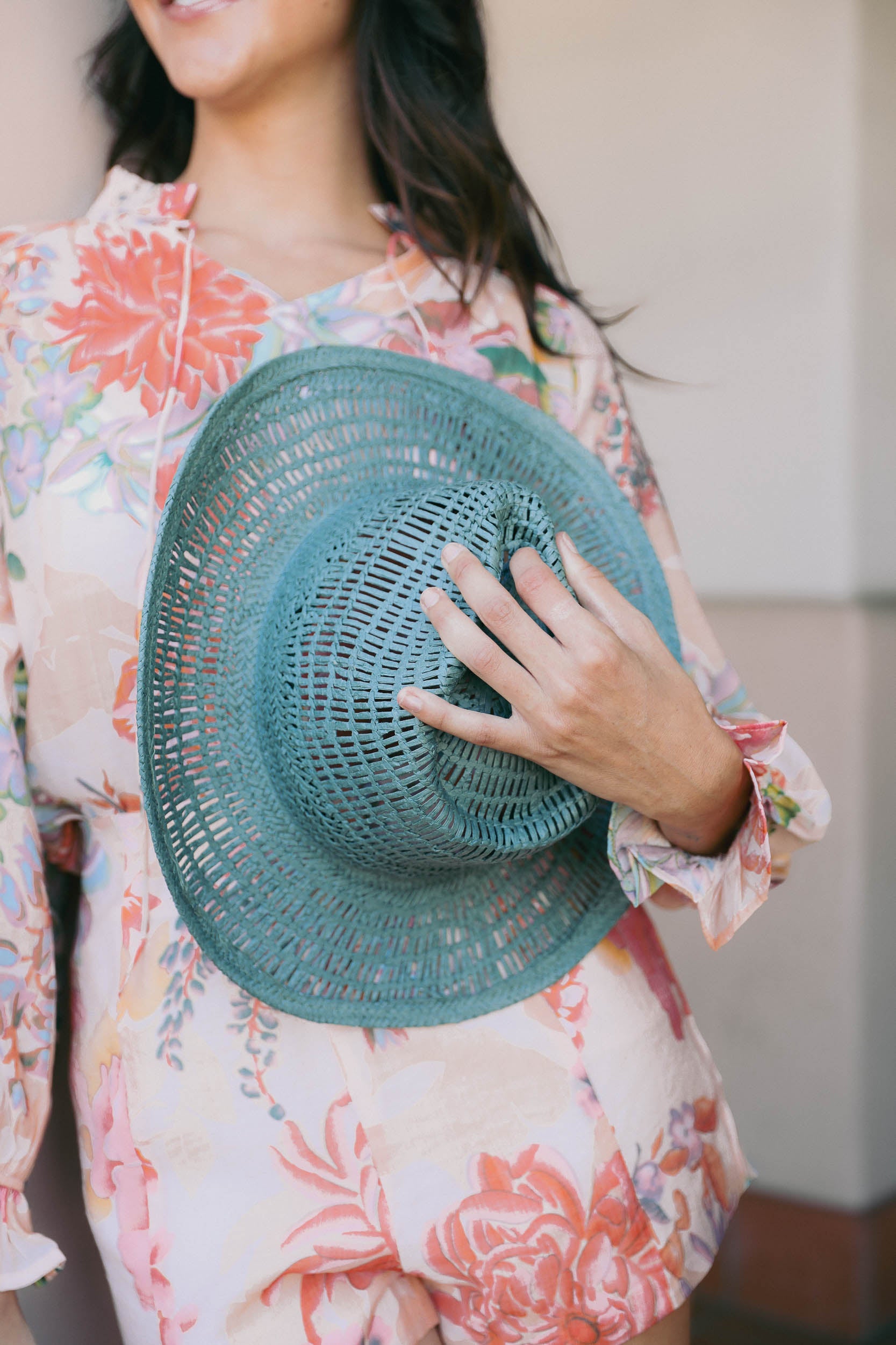 Wyeth porter straw hat in blue