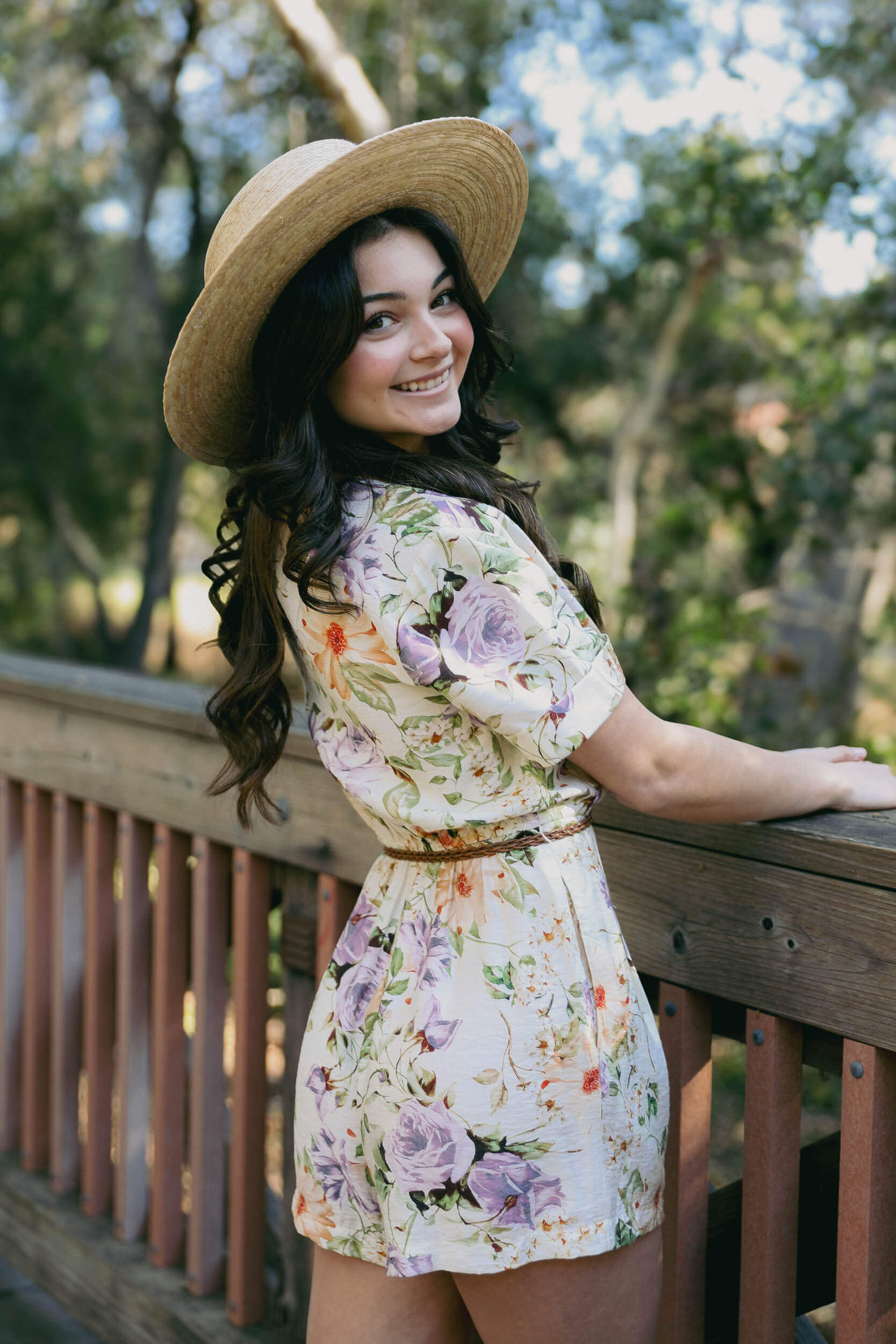 Womens floral buttonup romper