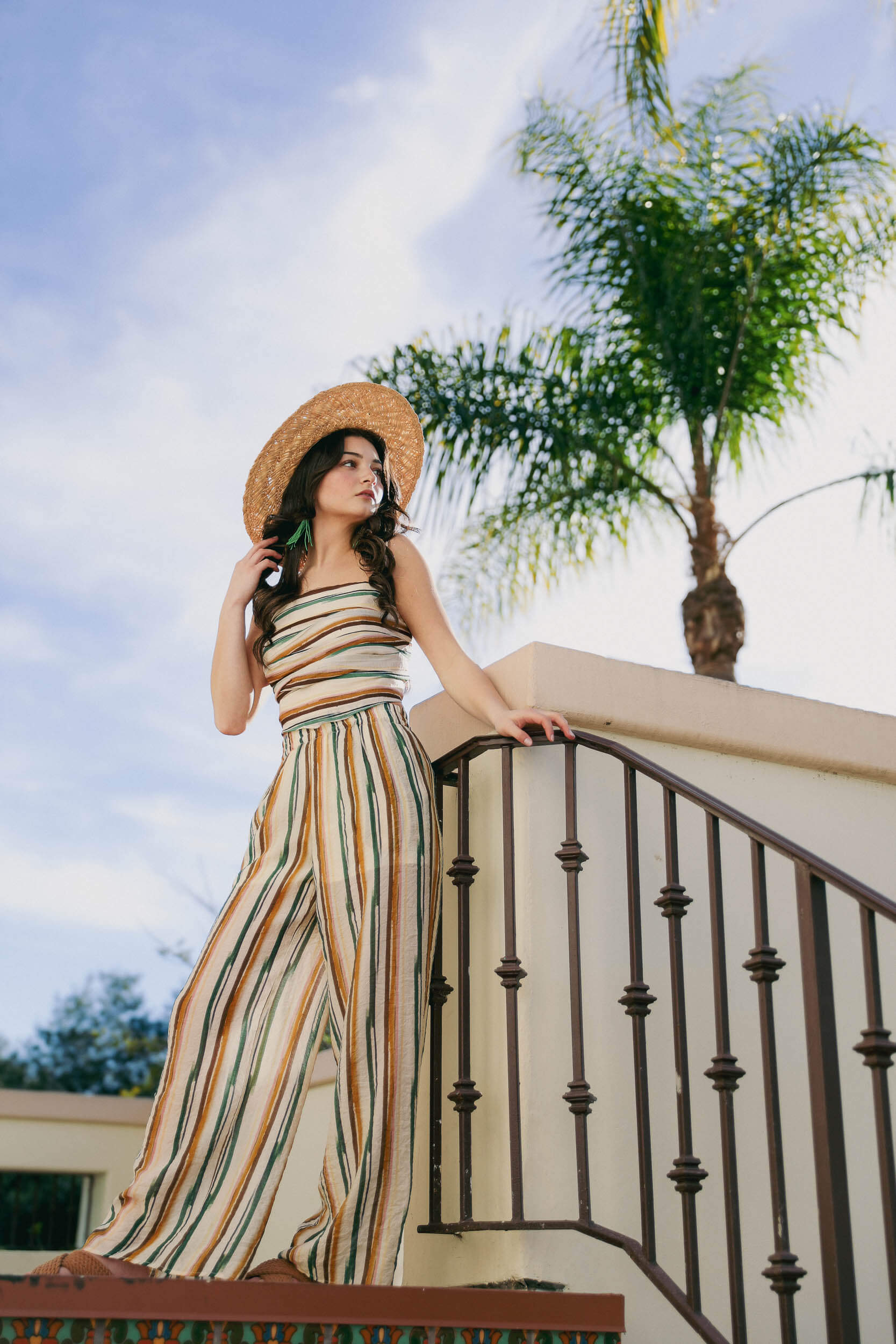 Womens colored striped top