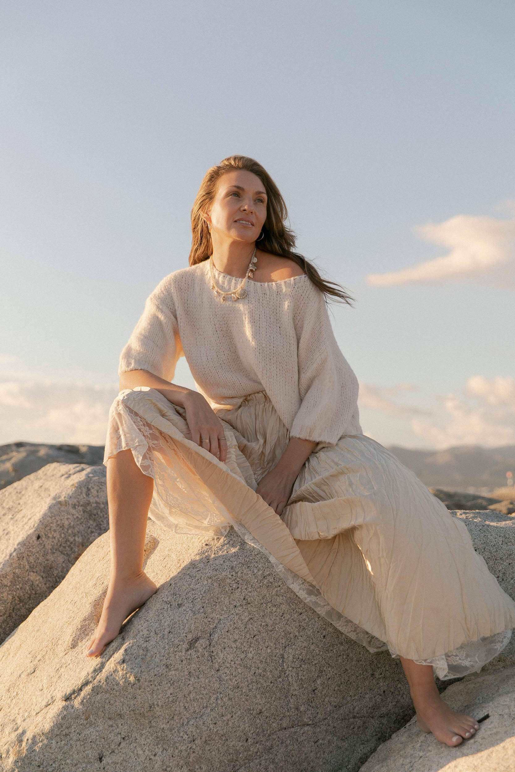 Womens knit cream sweater