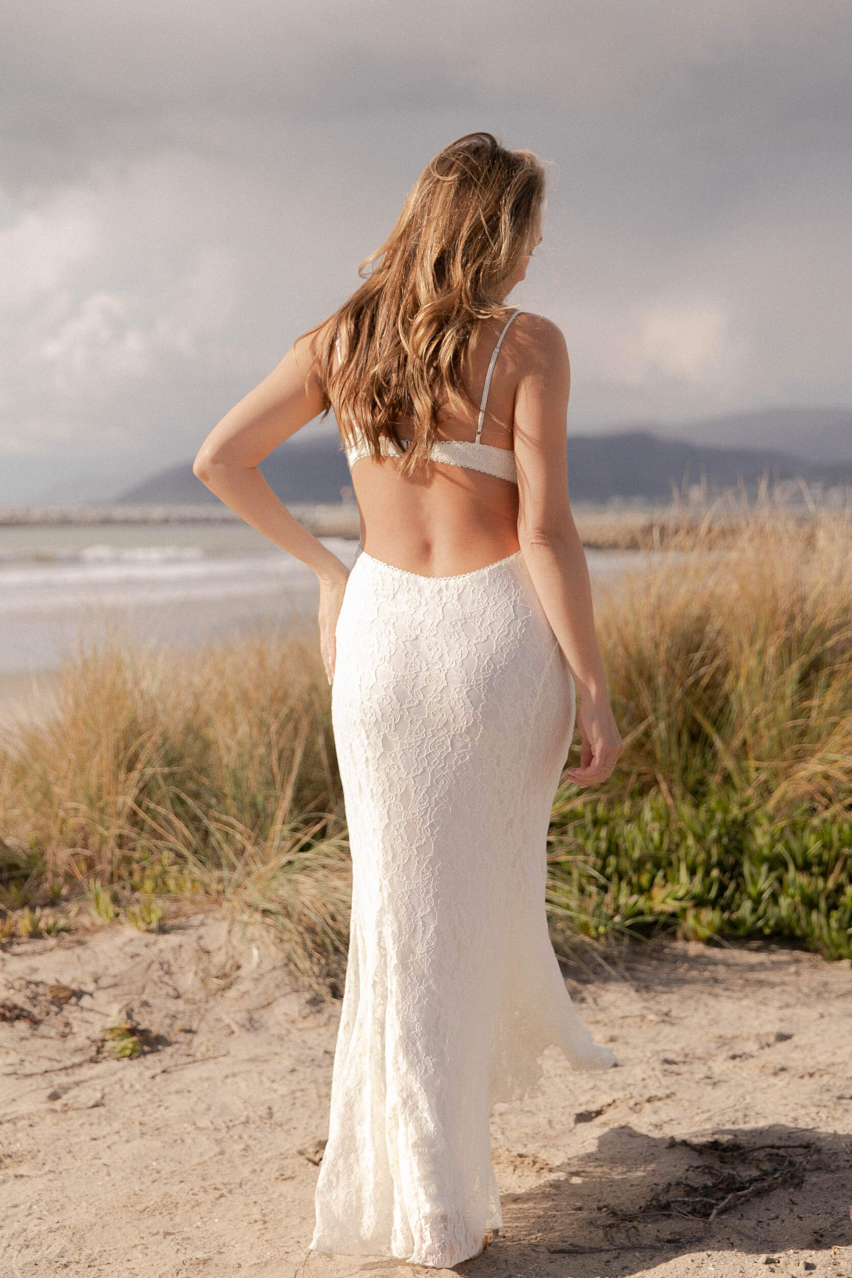 Womens open back maxi dress