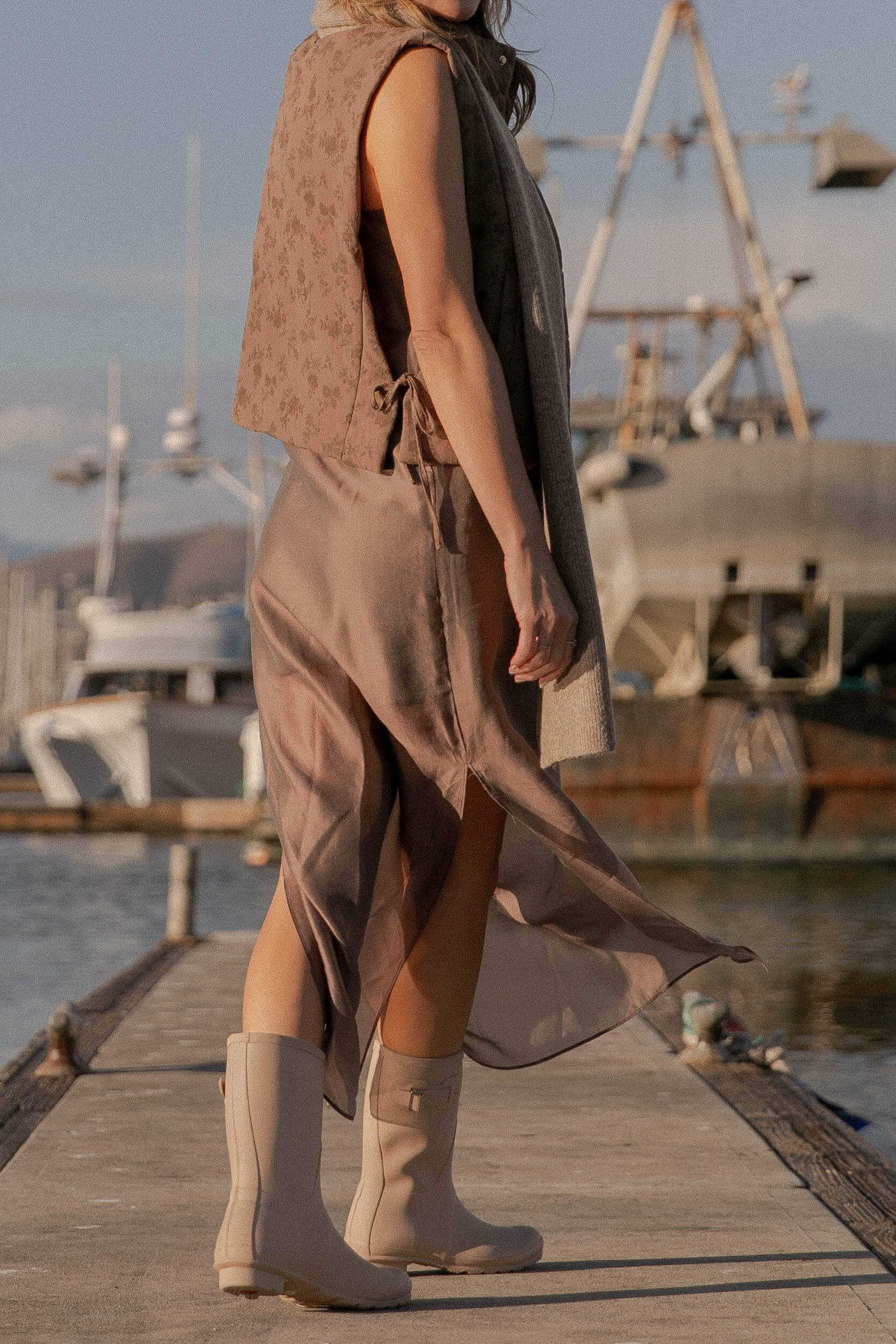 Womens sheer silk dress