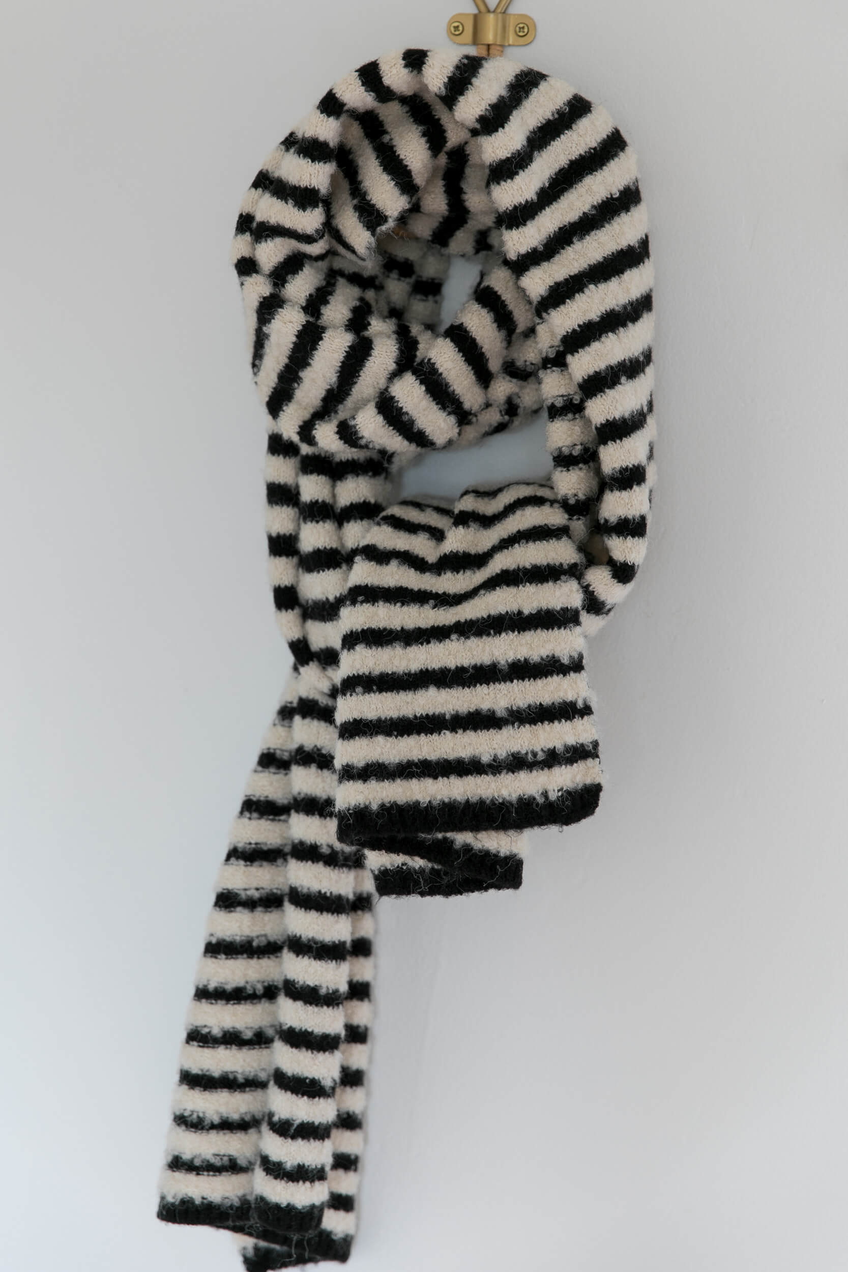 Womens black and ivory scarf