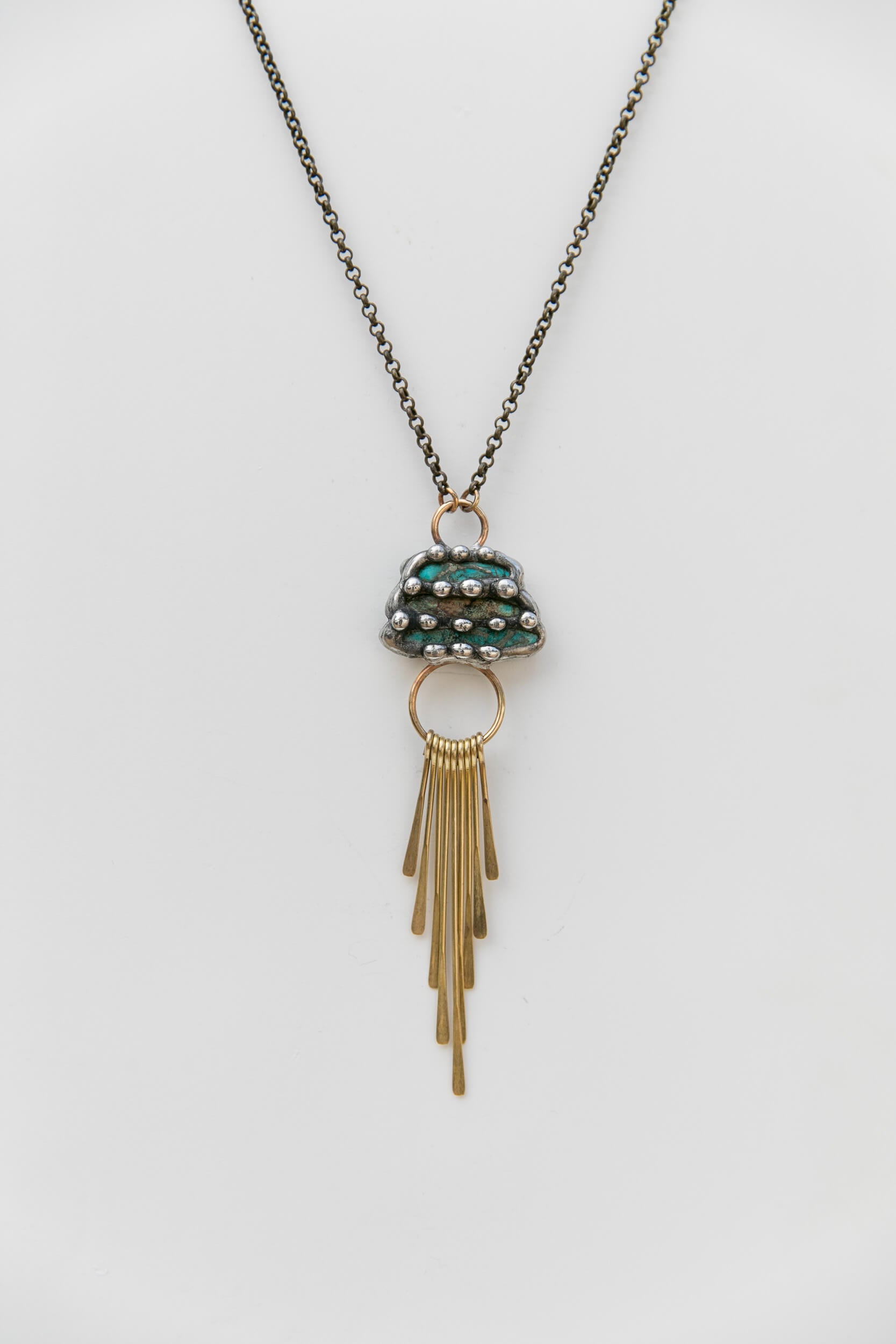 Mikal Winn necklace with turquoise and gold details