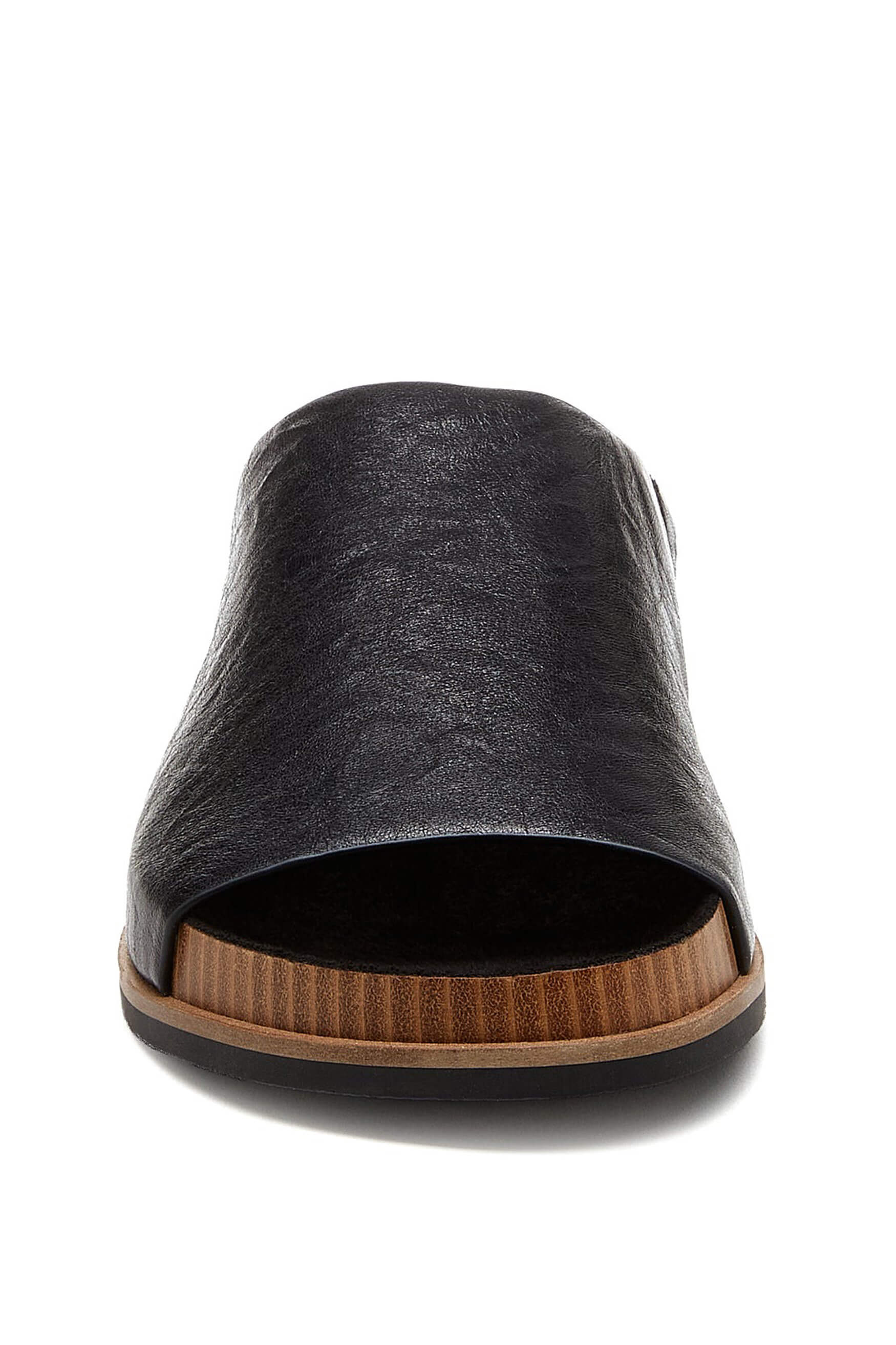Kelsi Dagger squish staked slide sandals in black