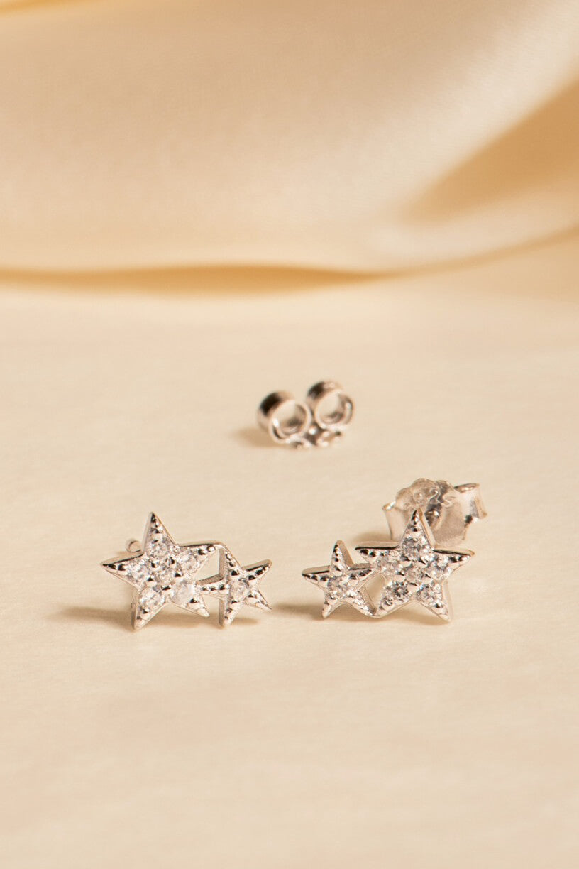 Maive aria studs in silver