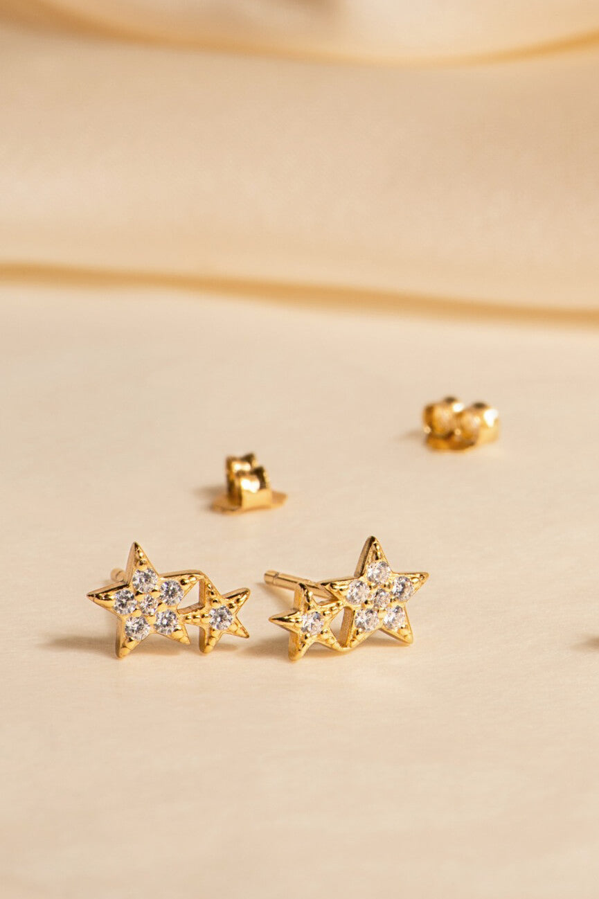 Maive aria studs in gold
