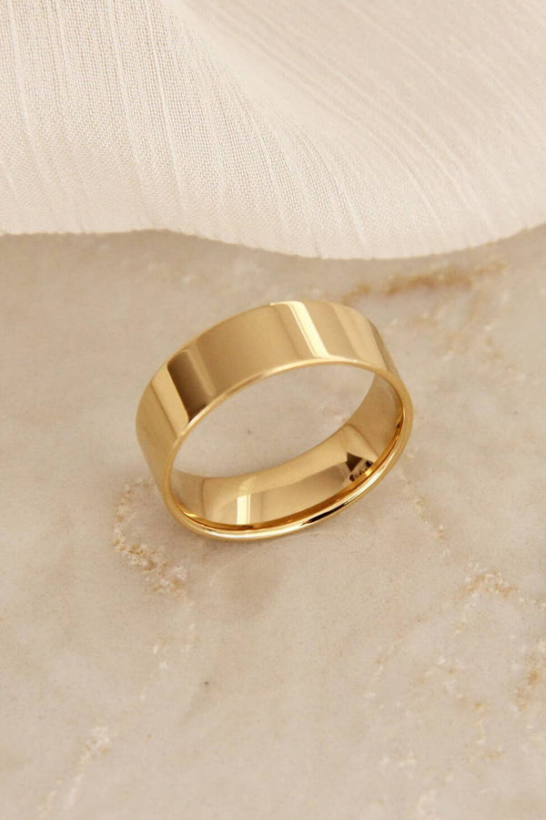 18k gold plated smooth band