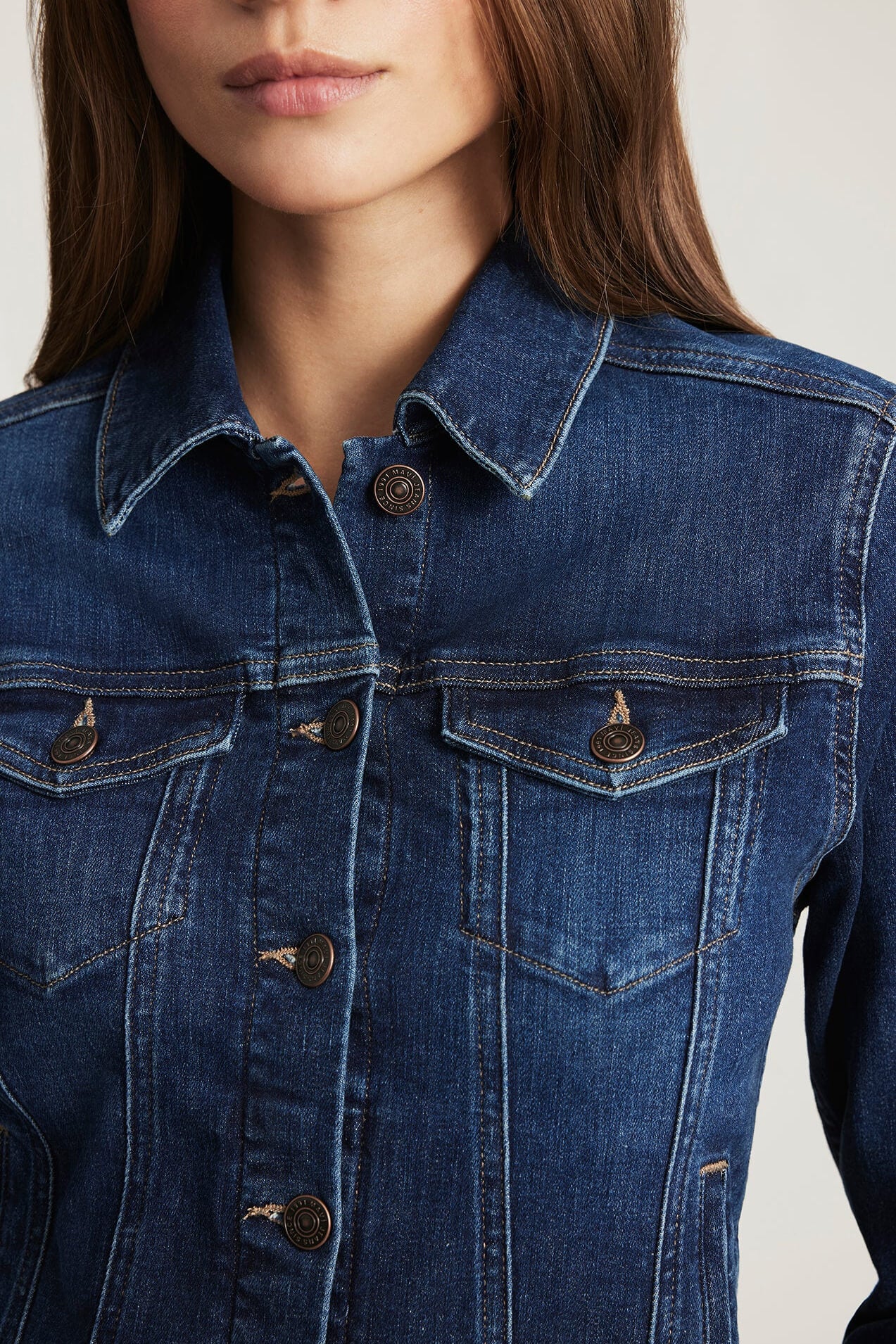 Mavi Cecilia Denim Jacket in dark brushed flex blue