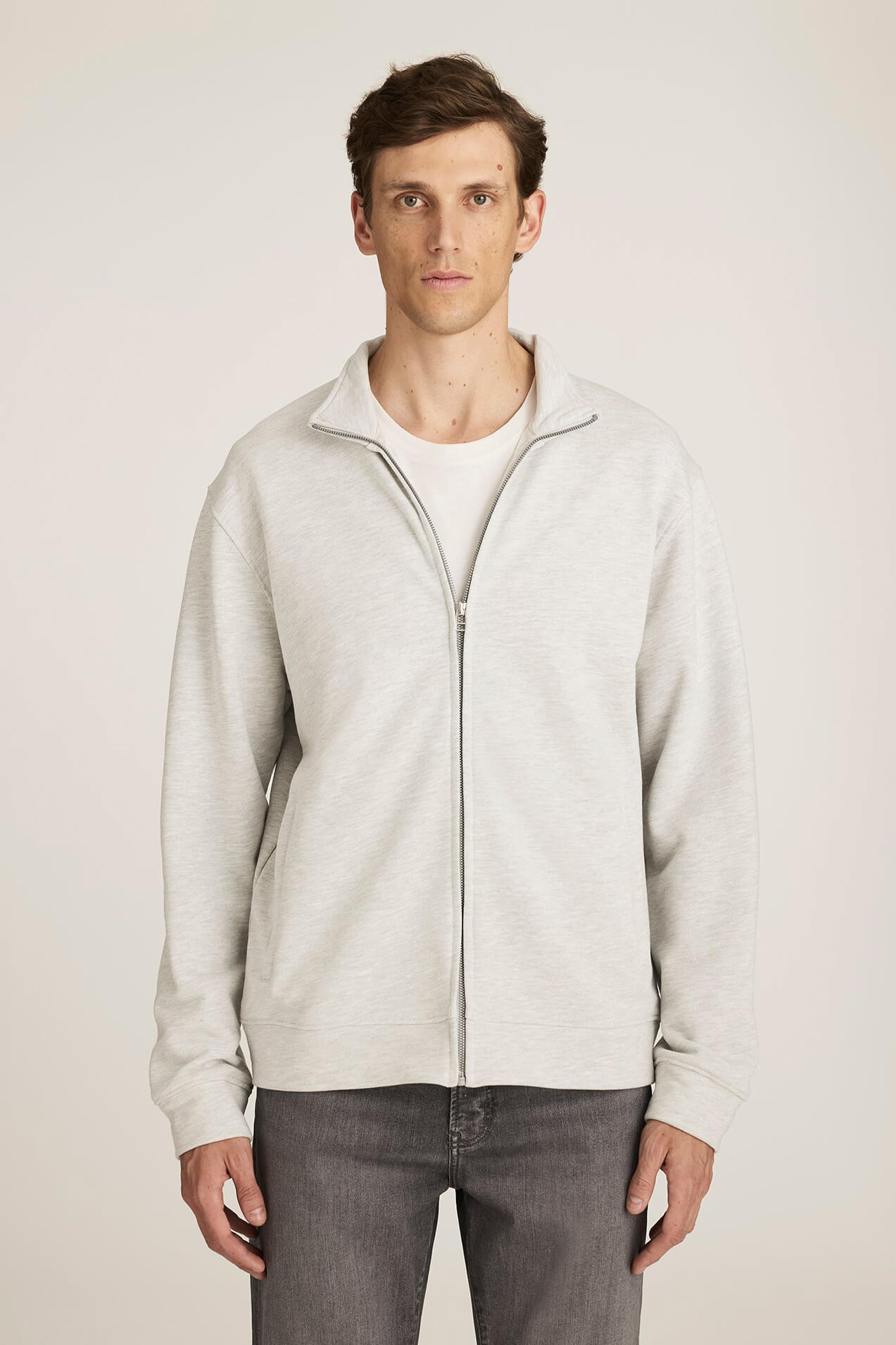 Mavi Full Zip Sweatshirt in kar melange