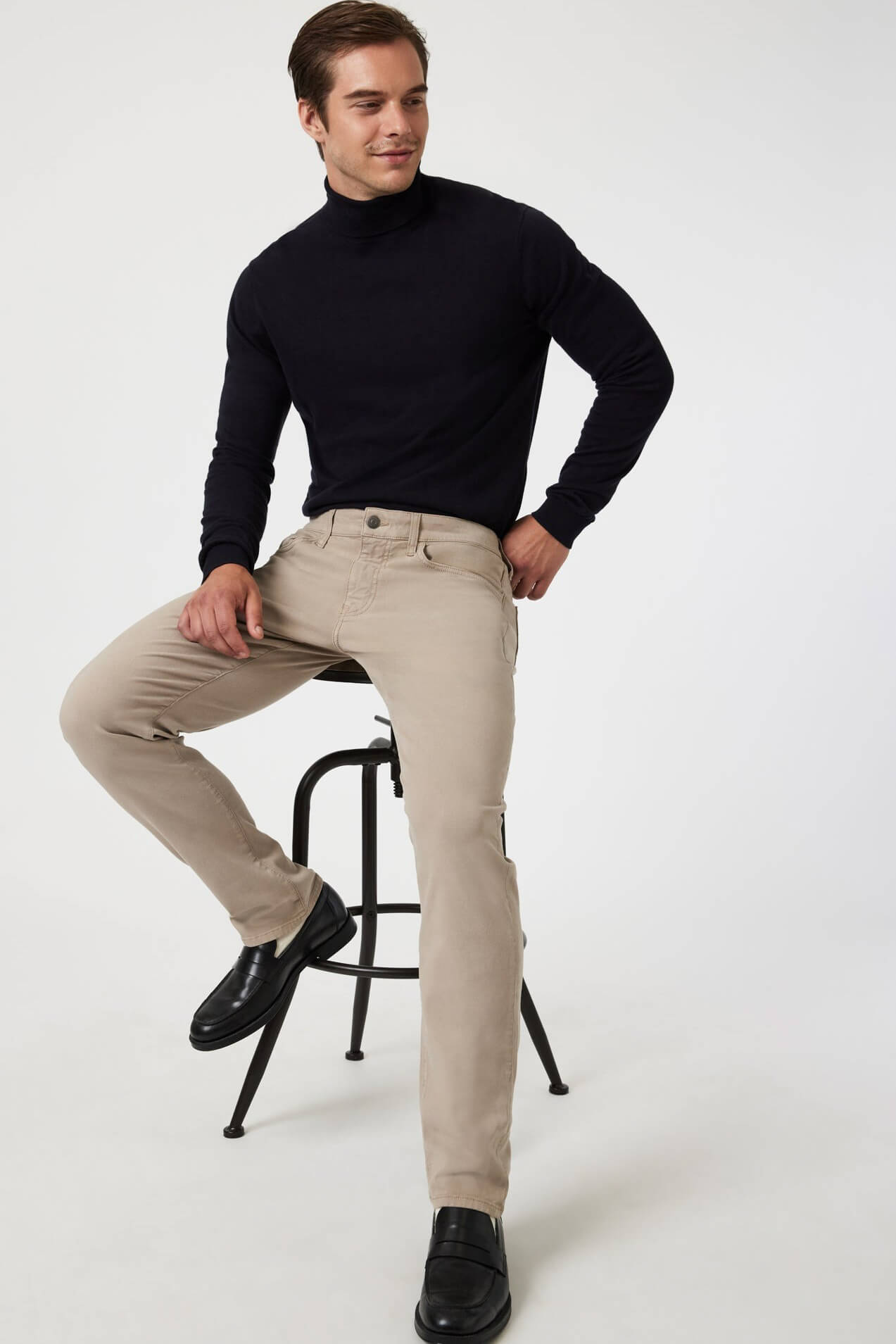 Mavi Jeans Marcus slim straight leg in latte luxe twill