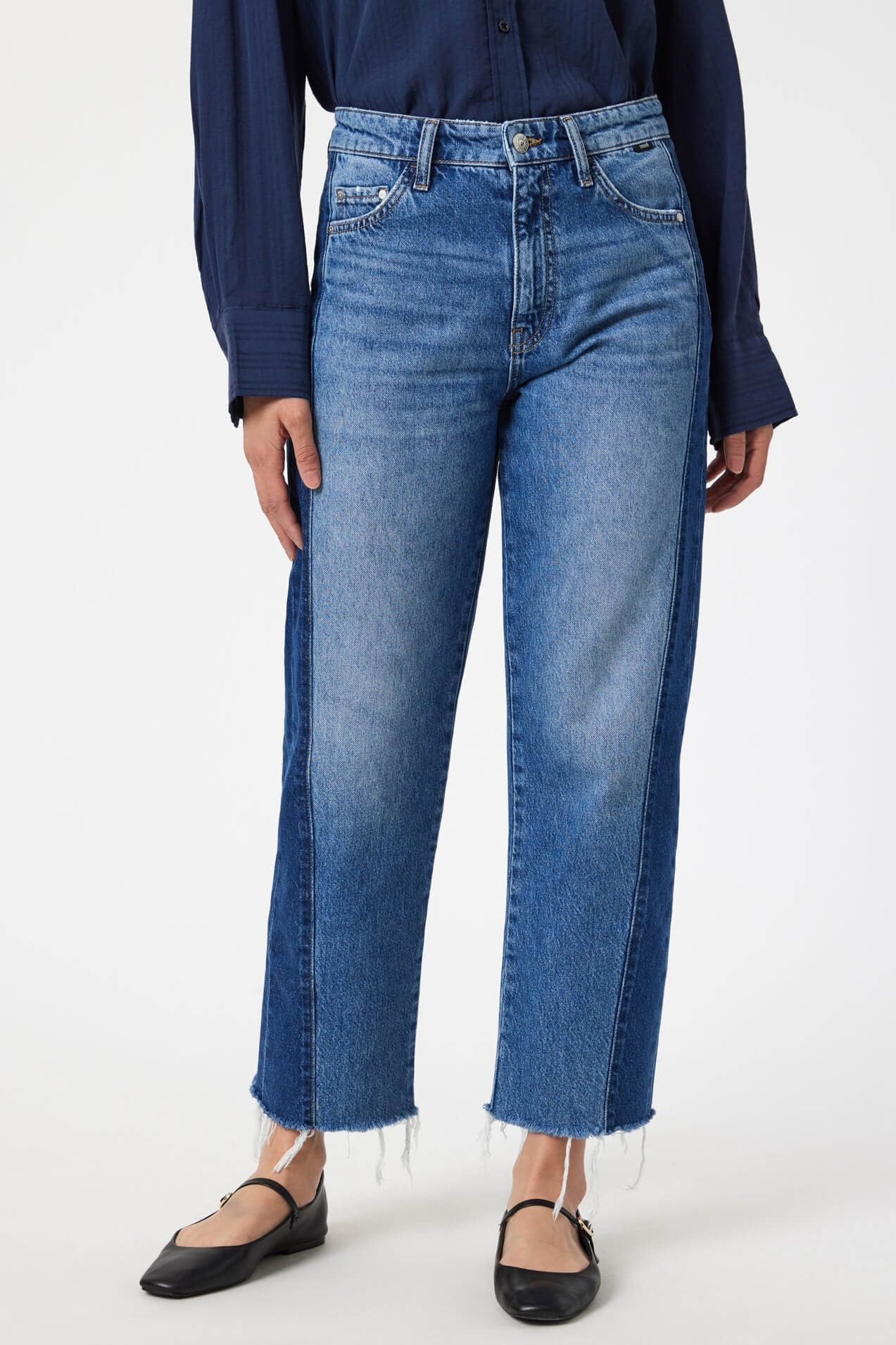 Mavi jeans Savannah straight leg in mix blue blocking