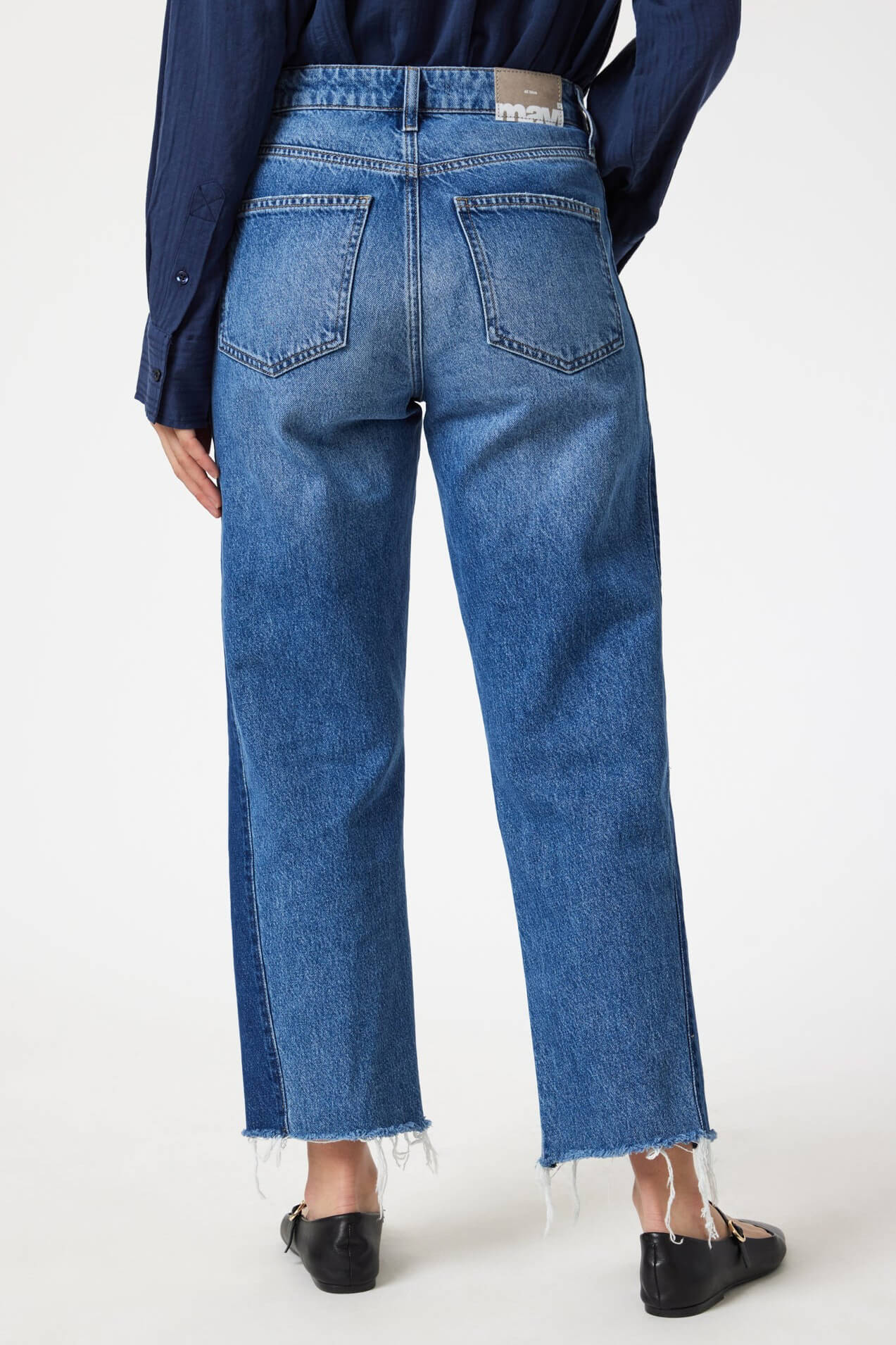 Mavi jeans Savannah straight leg in mix blue blocking