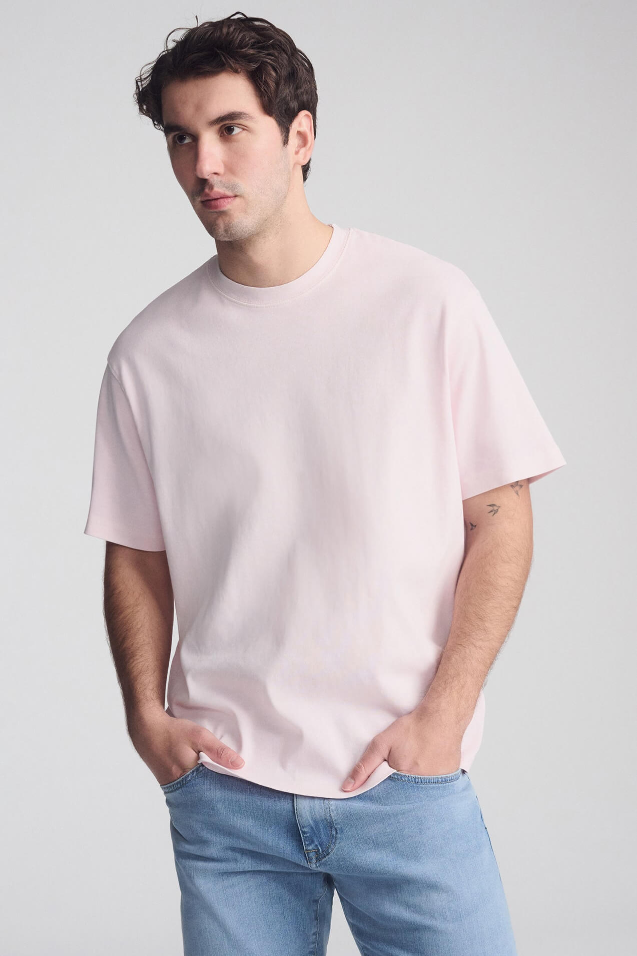 Mavi Jeans short sleeve tee in shrinking violet