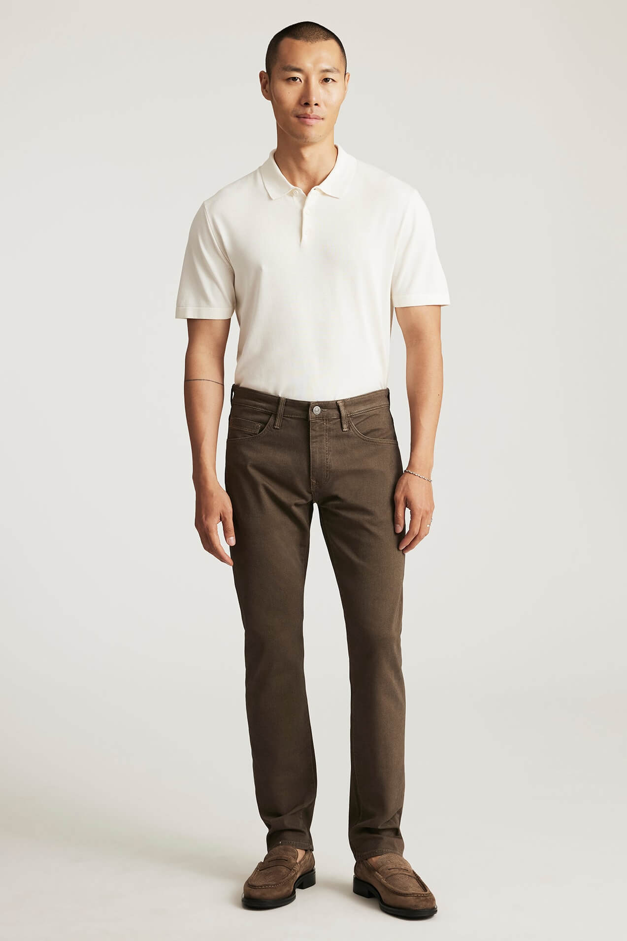 Mavi Marcus Slim Straight in brown athletic