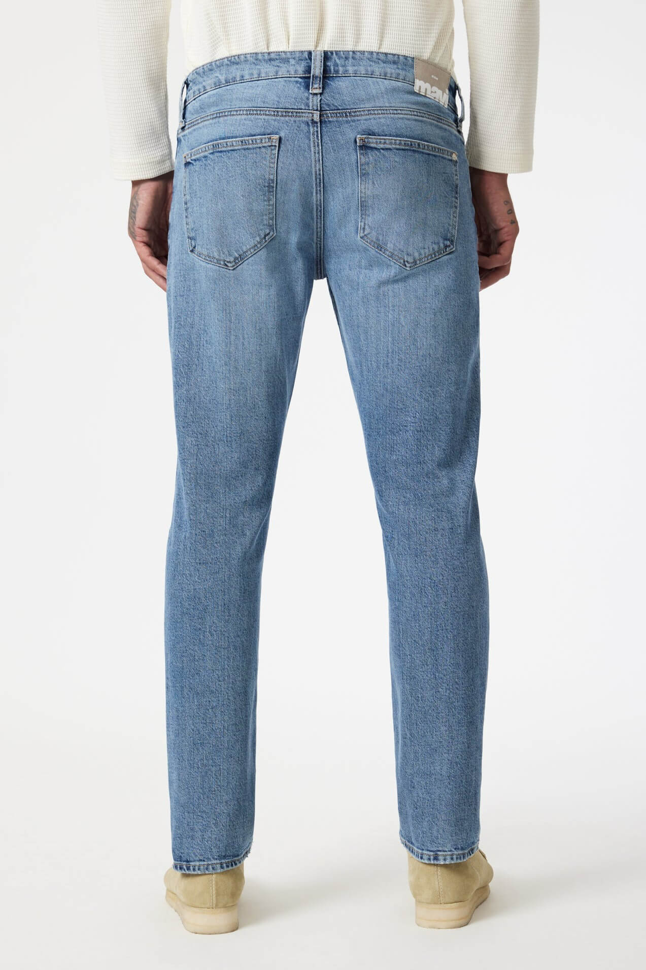 Mavi Jeans Marcus slim straight leg jeans in light brushed classic blue