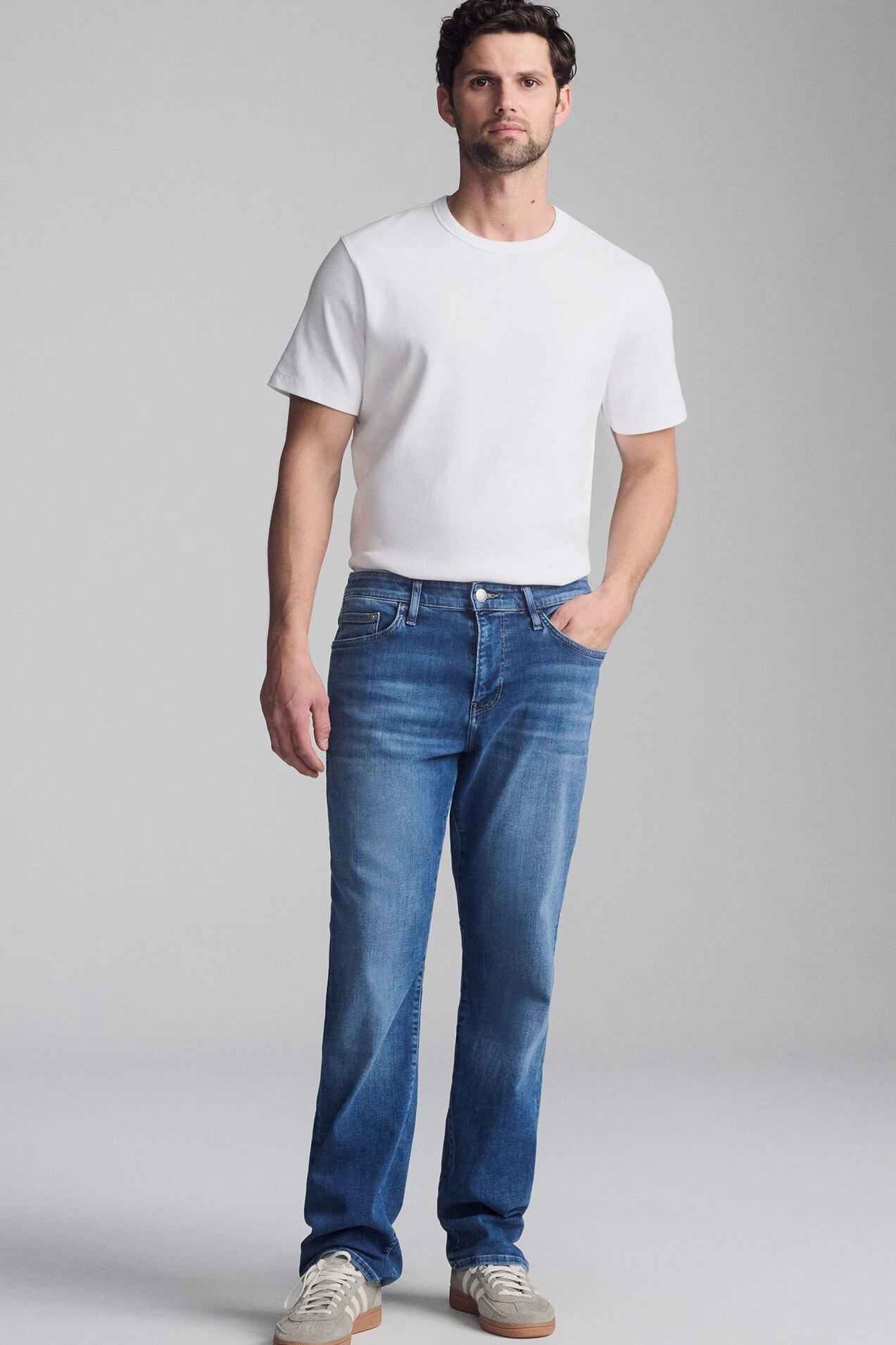 Mavi Matt Jeans in dark brushed feather blue