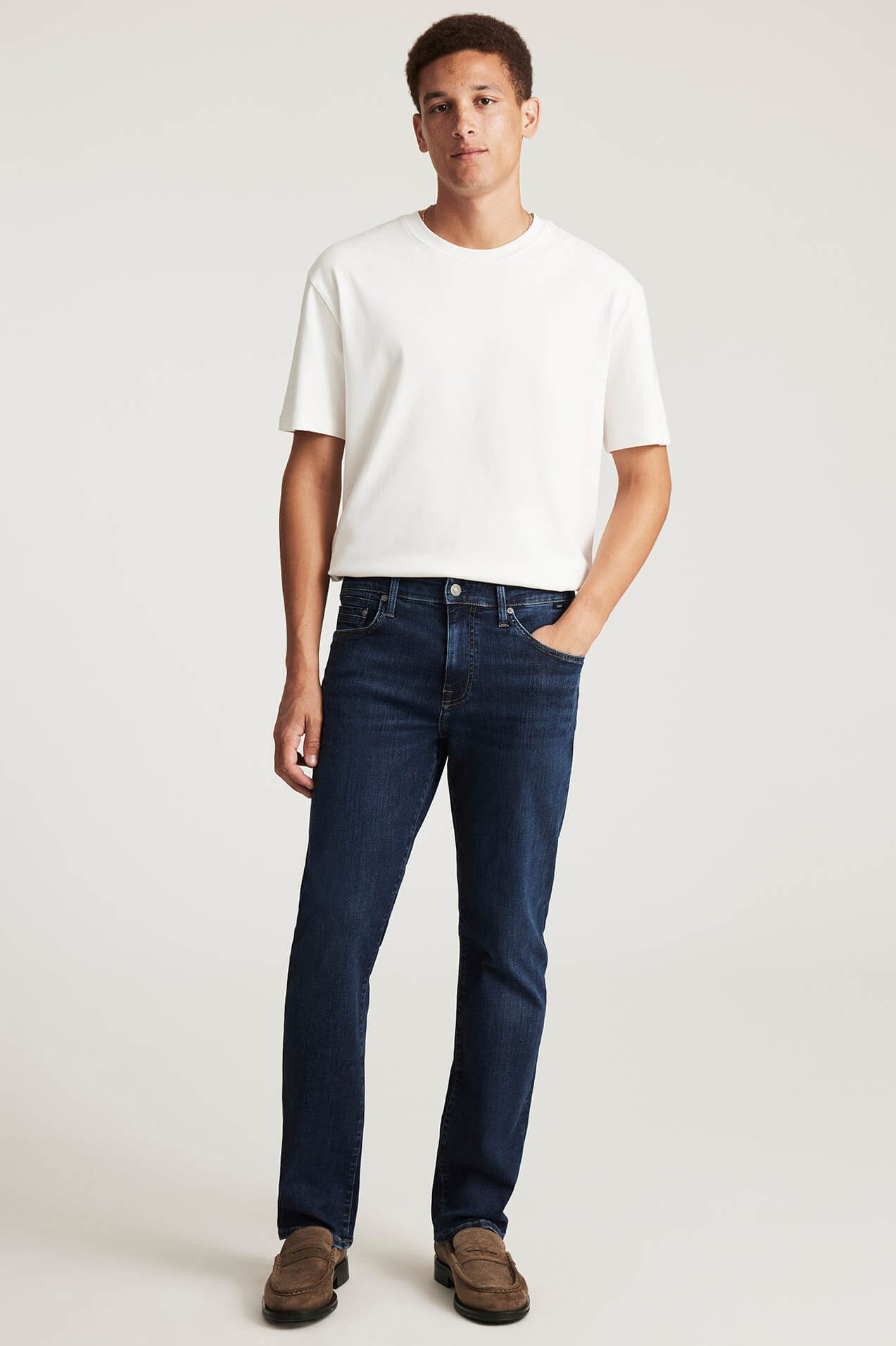 Mavi Matt Relaxed Jeans in dark brushed vintage
