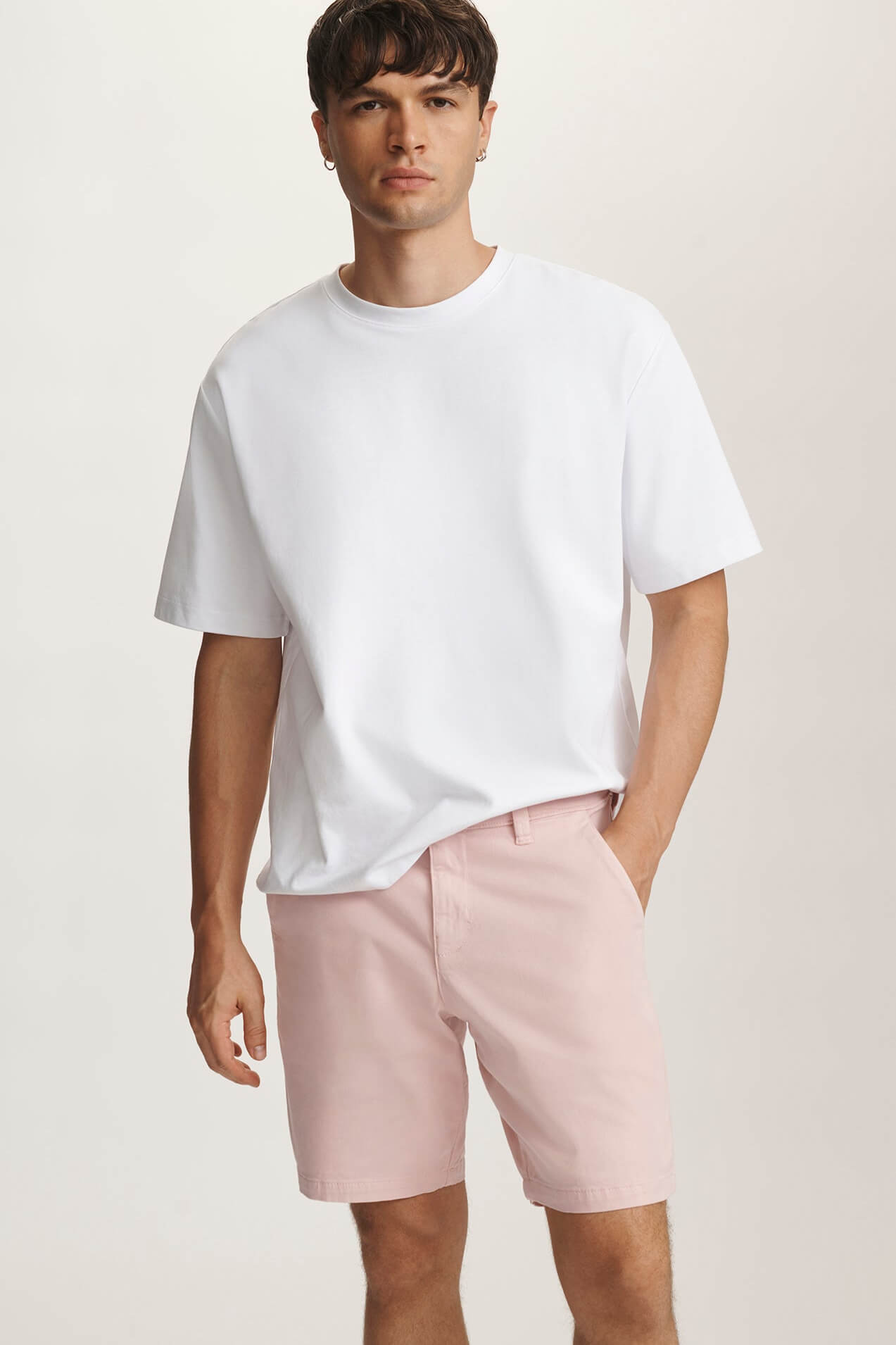 Mavi Noah Chino Shorts in flamingo twill