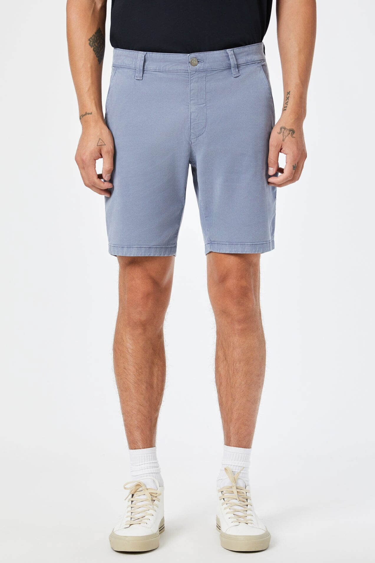 Mavi Jeans Noah 9" inseam shorts in flint stone luxe twill