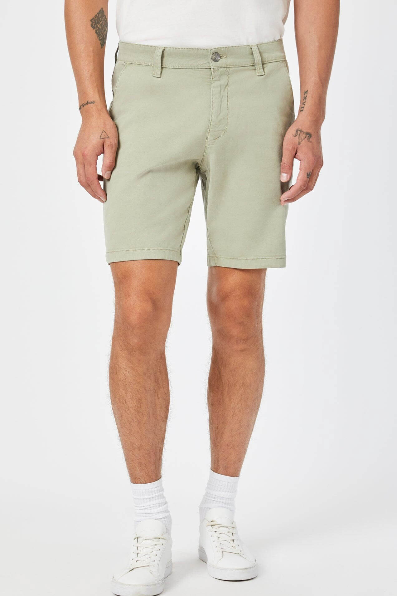 Mavi Jeans Noah 9" inseam short in sea grass luxe twill