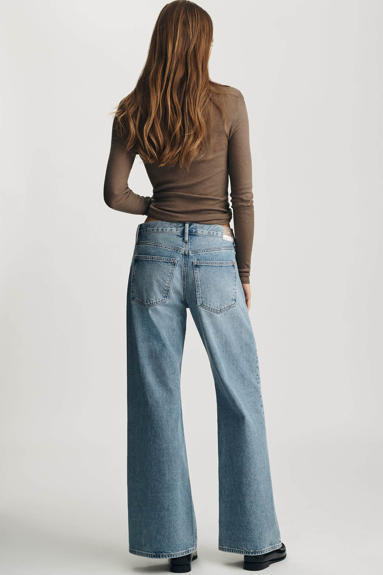 Mavi Sandy Wide Leg Jeans in mid used classic blue