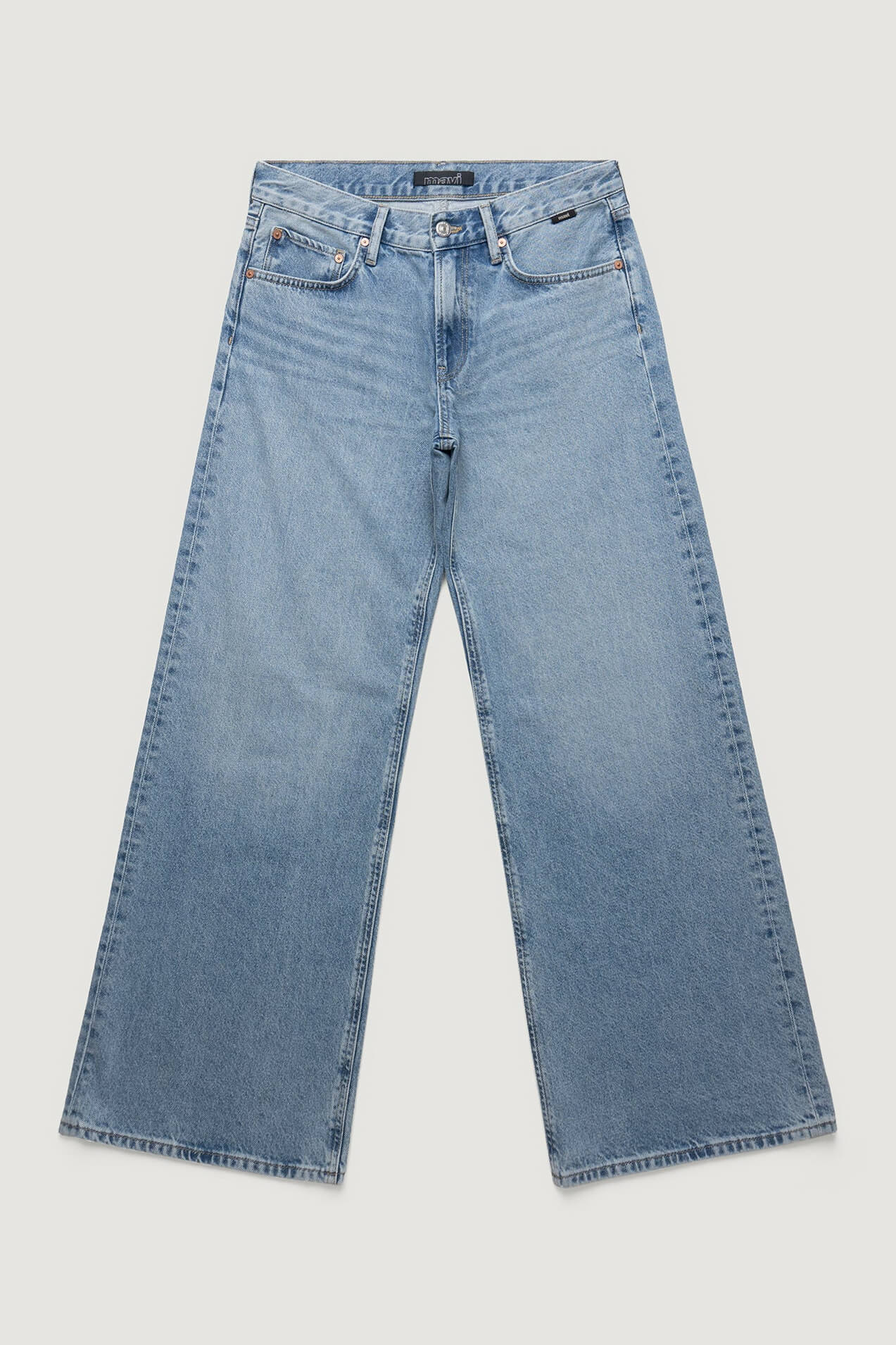 Mavi Sandy Wide Leg Jeans in mid used classic blue