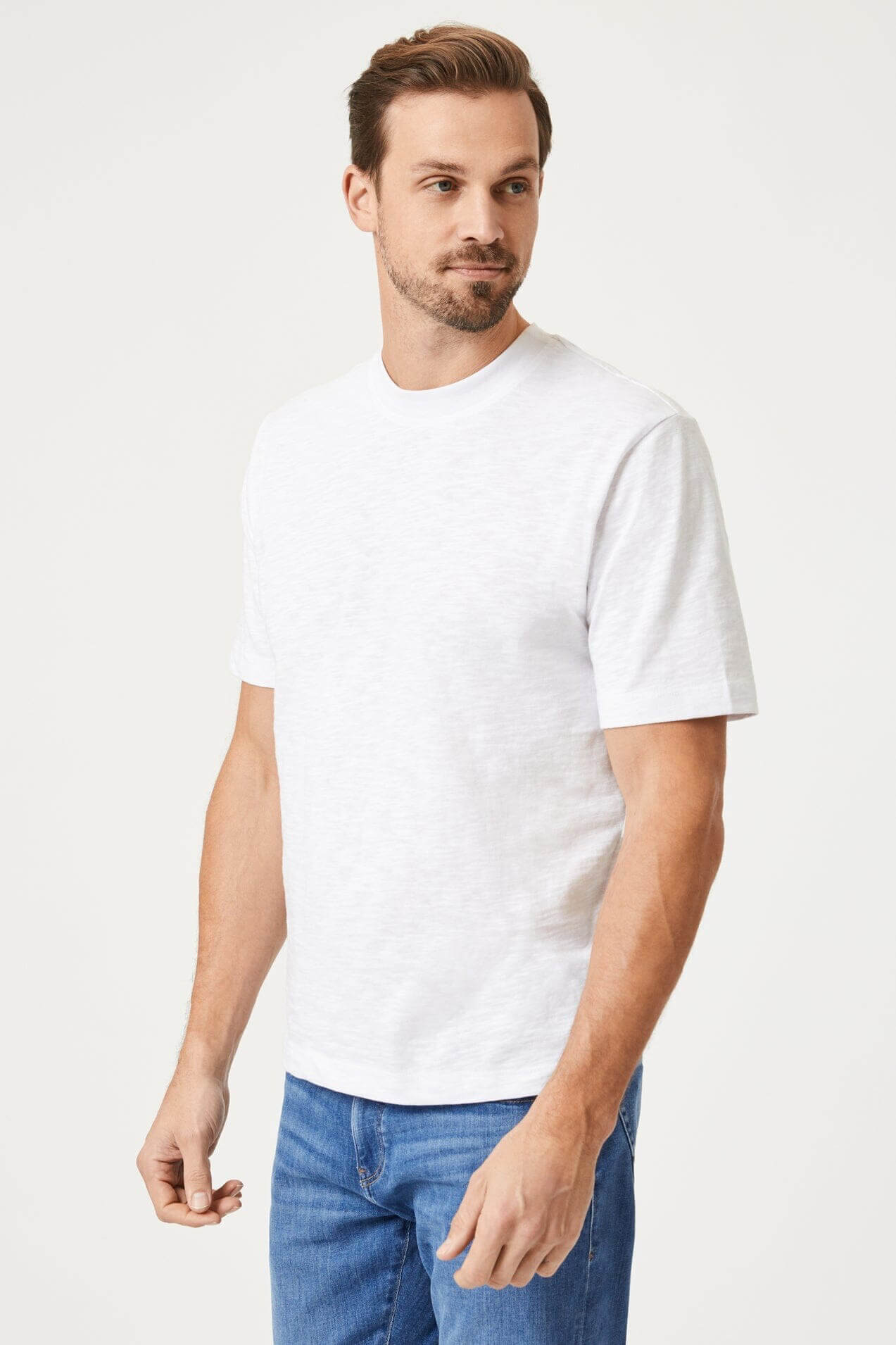 mavi short sleeve shirt in white