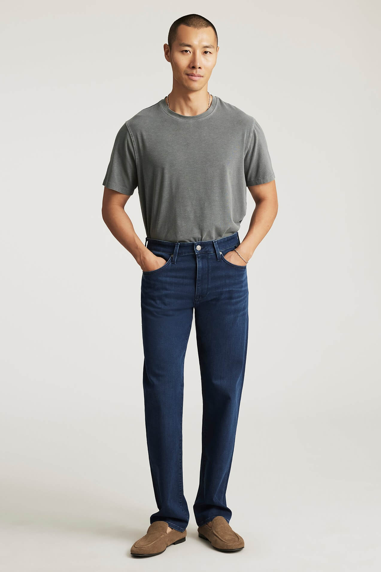 Mavi Zach Straight Leg in dark athletic